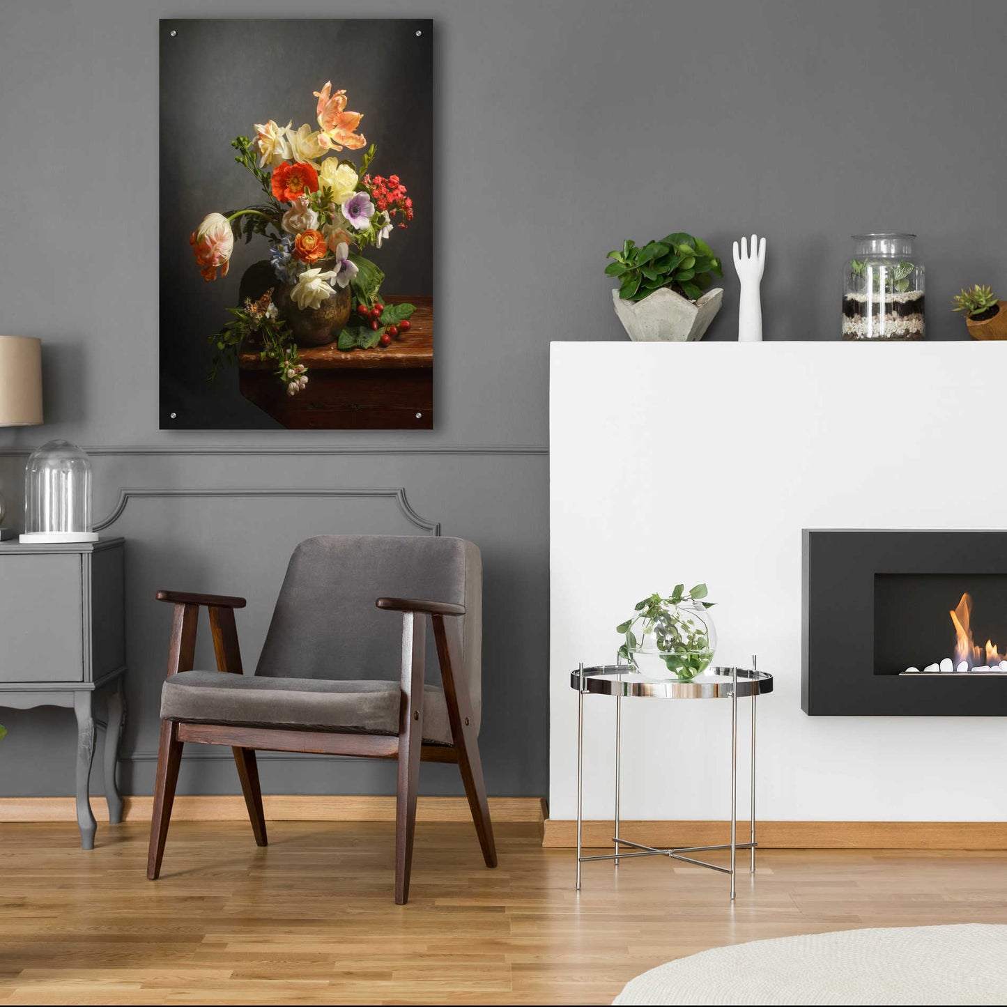 Epic Art 'A Study On Tulips' by Leah McLean Acrylic Glass Wall Art,24x36