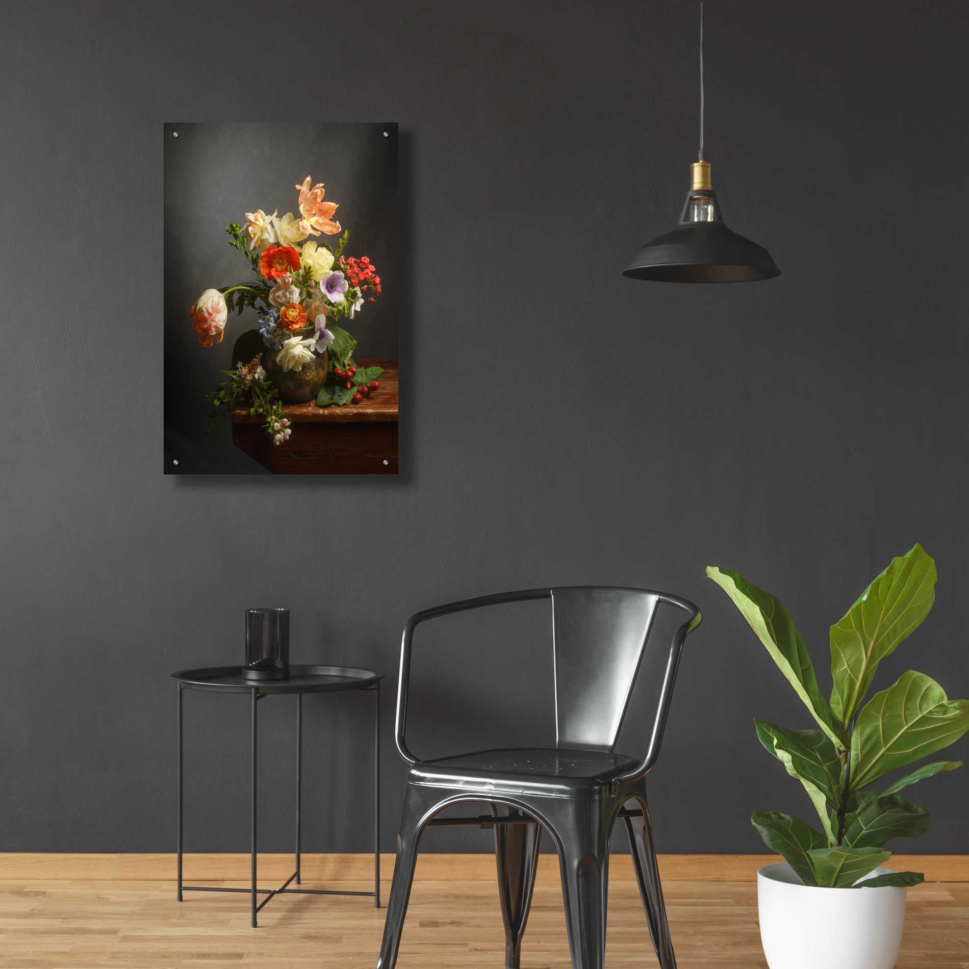 Epic Art 'A Study On Tulips' by Leah McLean Acrylic Glass Wall Art,24x36