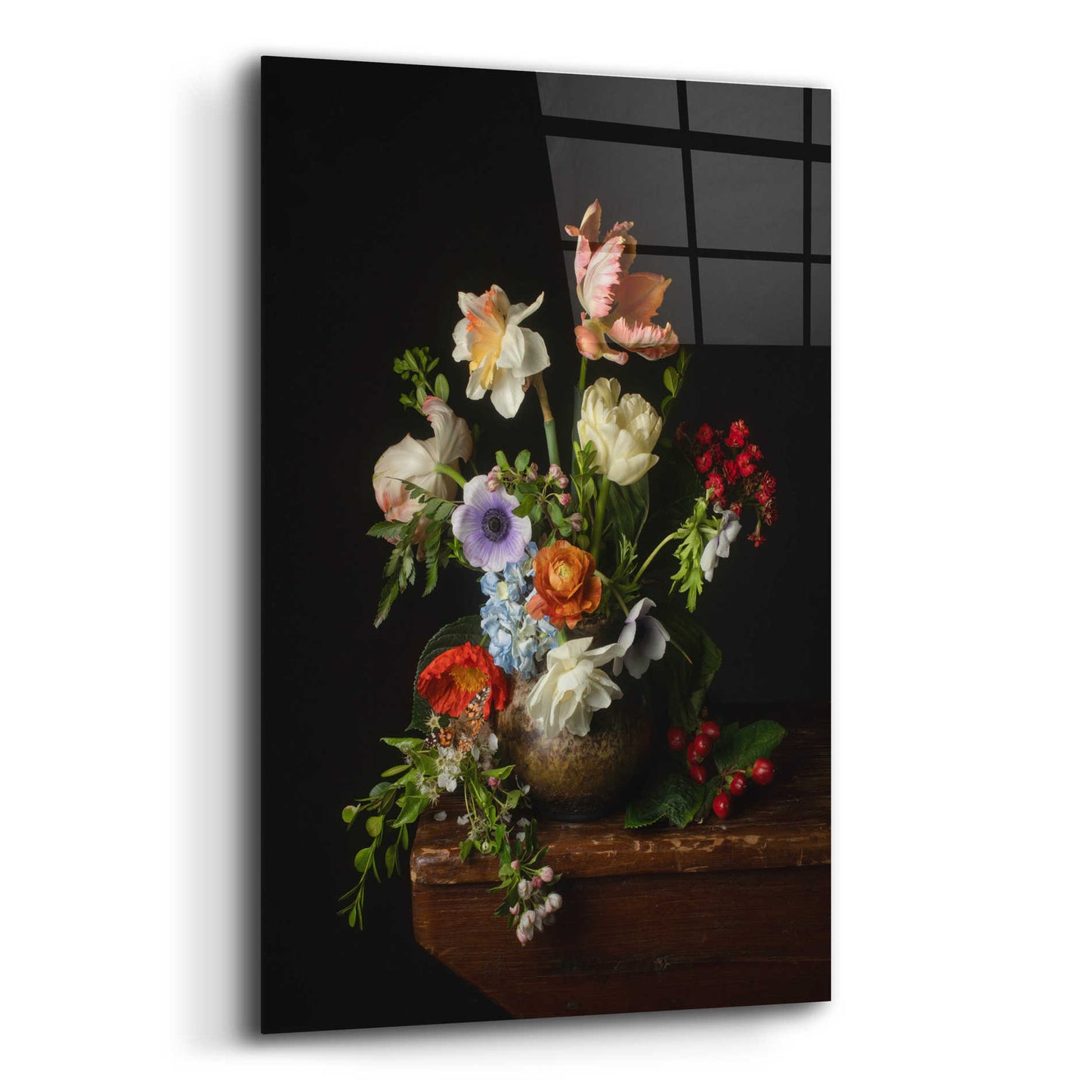Epic Art 'A Bounty Of Spring Blooms' by Leah McLean Acrylic Glass Wall Art,12x16