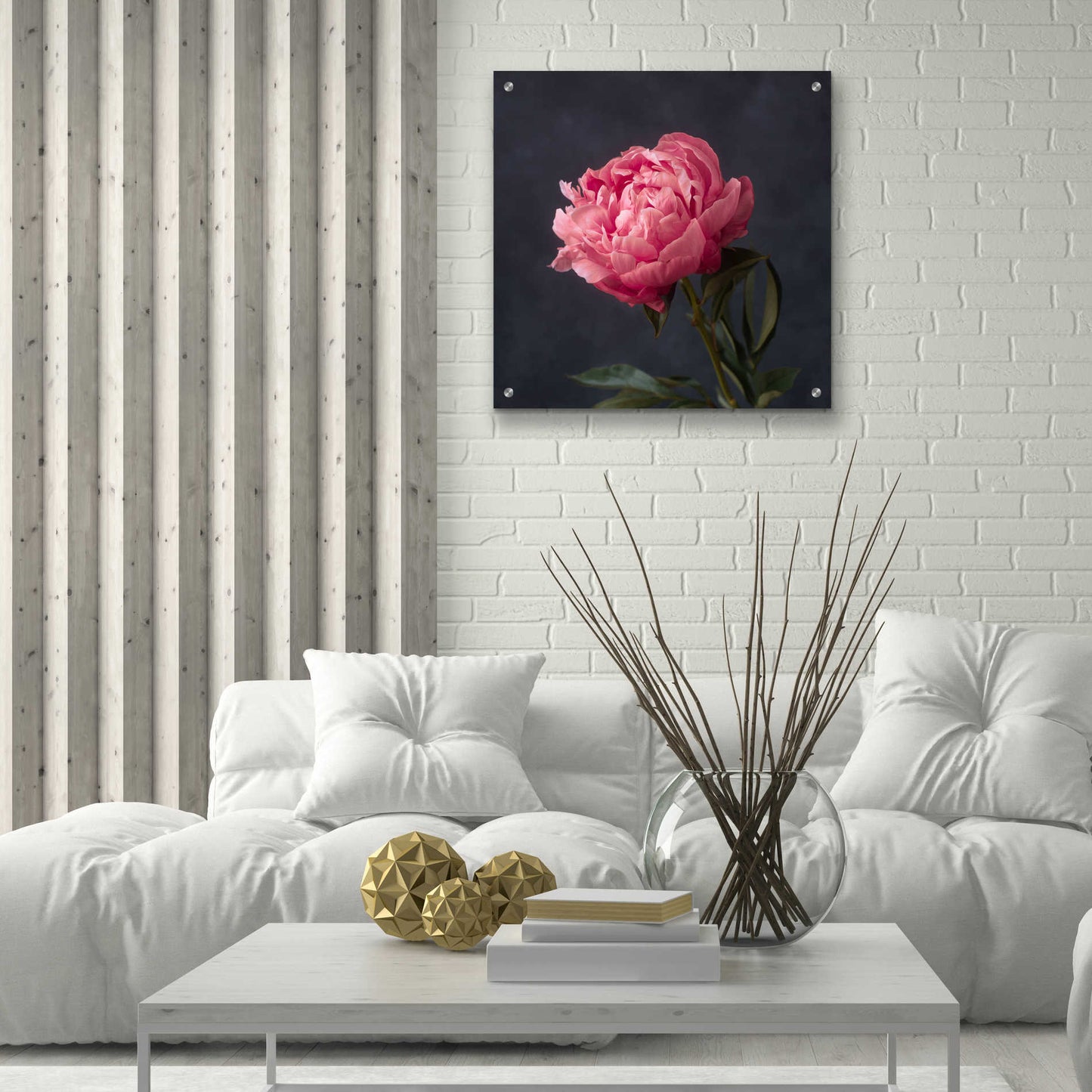 Epic Art 'Perfectly Pink' by Leah McLean Acrylic Glass Wall Art,24x24