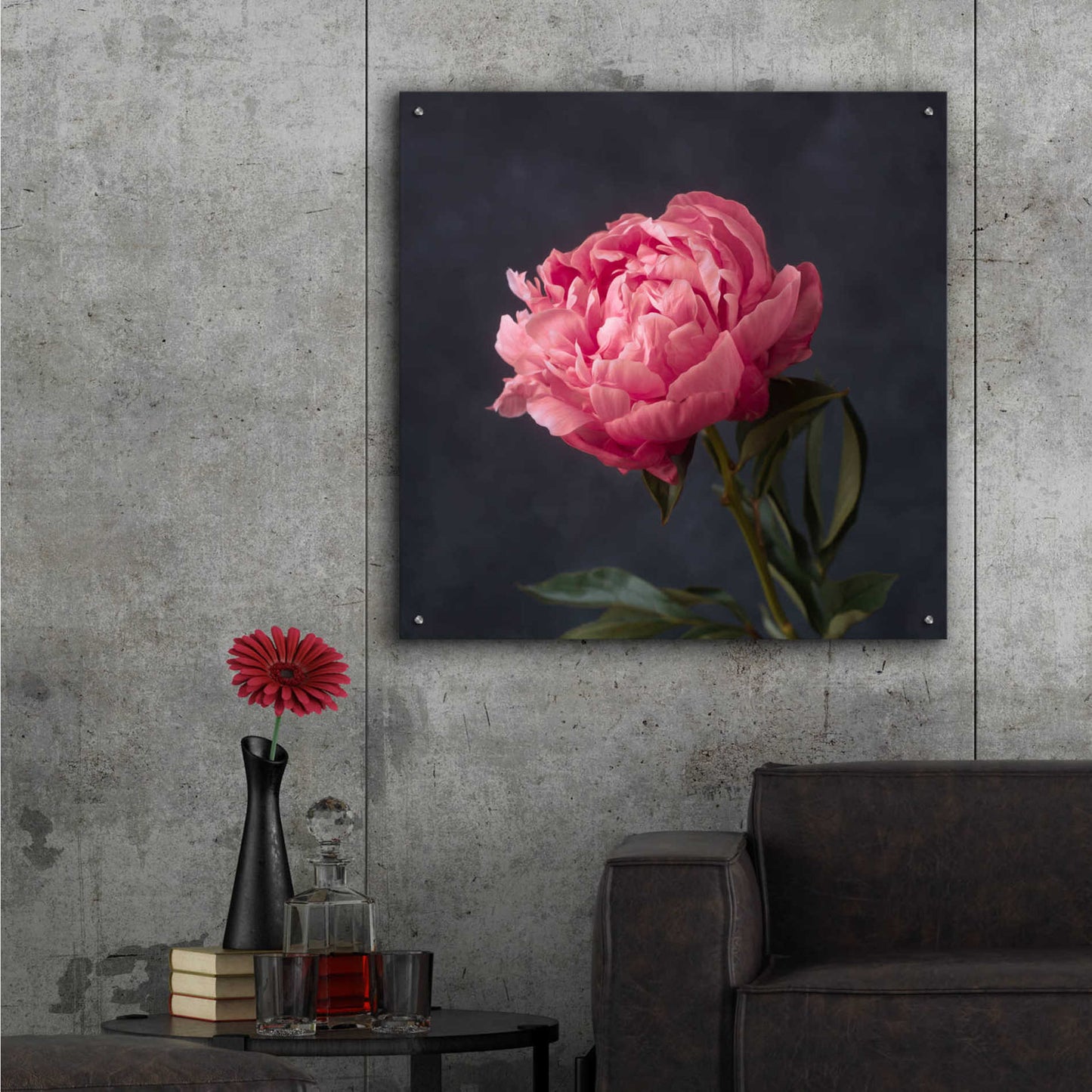 Epic Art 'Perfectly Pink' by Leah McLean Acrylic Glass Wall Art,36x36