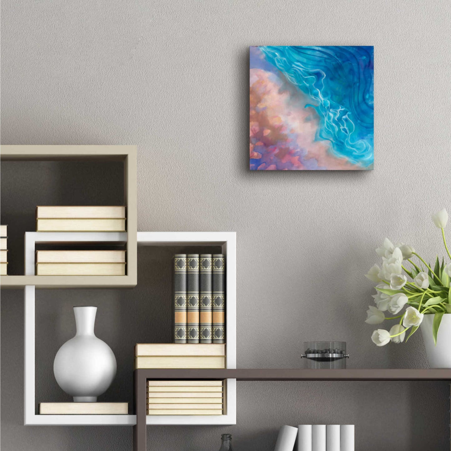 Epic Art 'Beachy Pinks' by Louise Montillio Acrylic Glass Wall Art,12x12