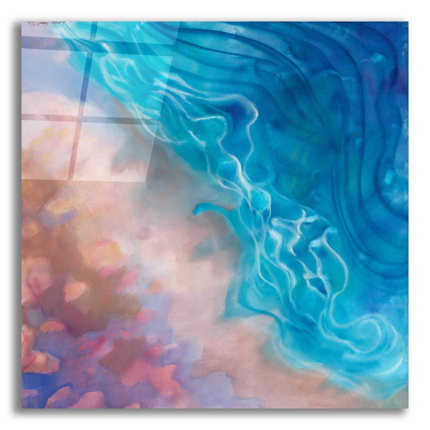 Epic Art 'Beachy Pinks' by Louise Montillio Acrylic Glass Wall Art,12x12