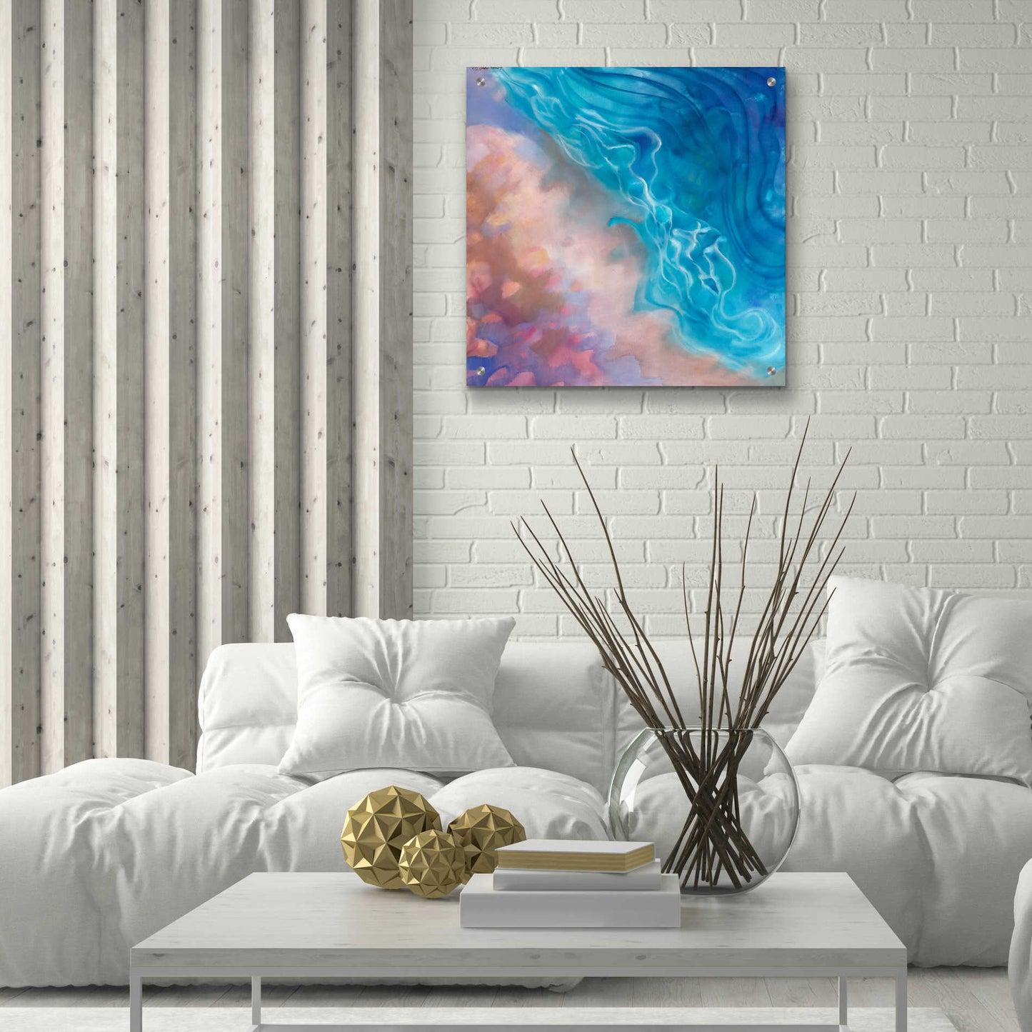 Epic Art 'Beachy Pinks' by Louise Montillio Acrylic Glass Wall Art,24x24