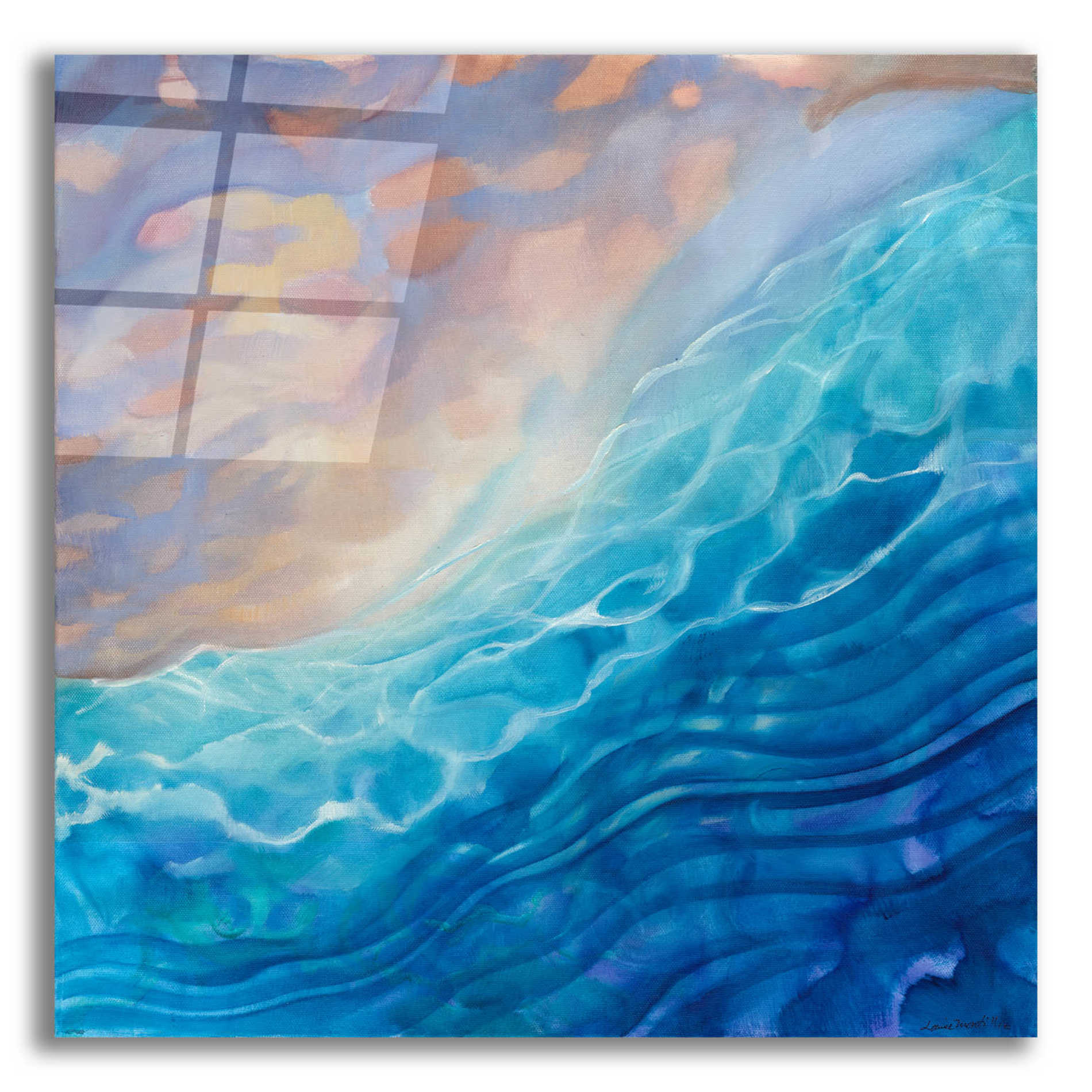 Epic Art 'Beachy Naples' by Louise Montillio Acrylic Glass Wall Art,12x12