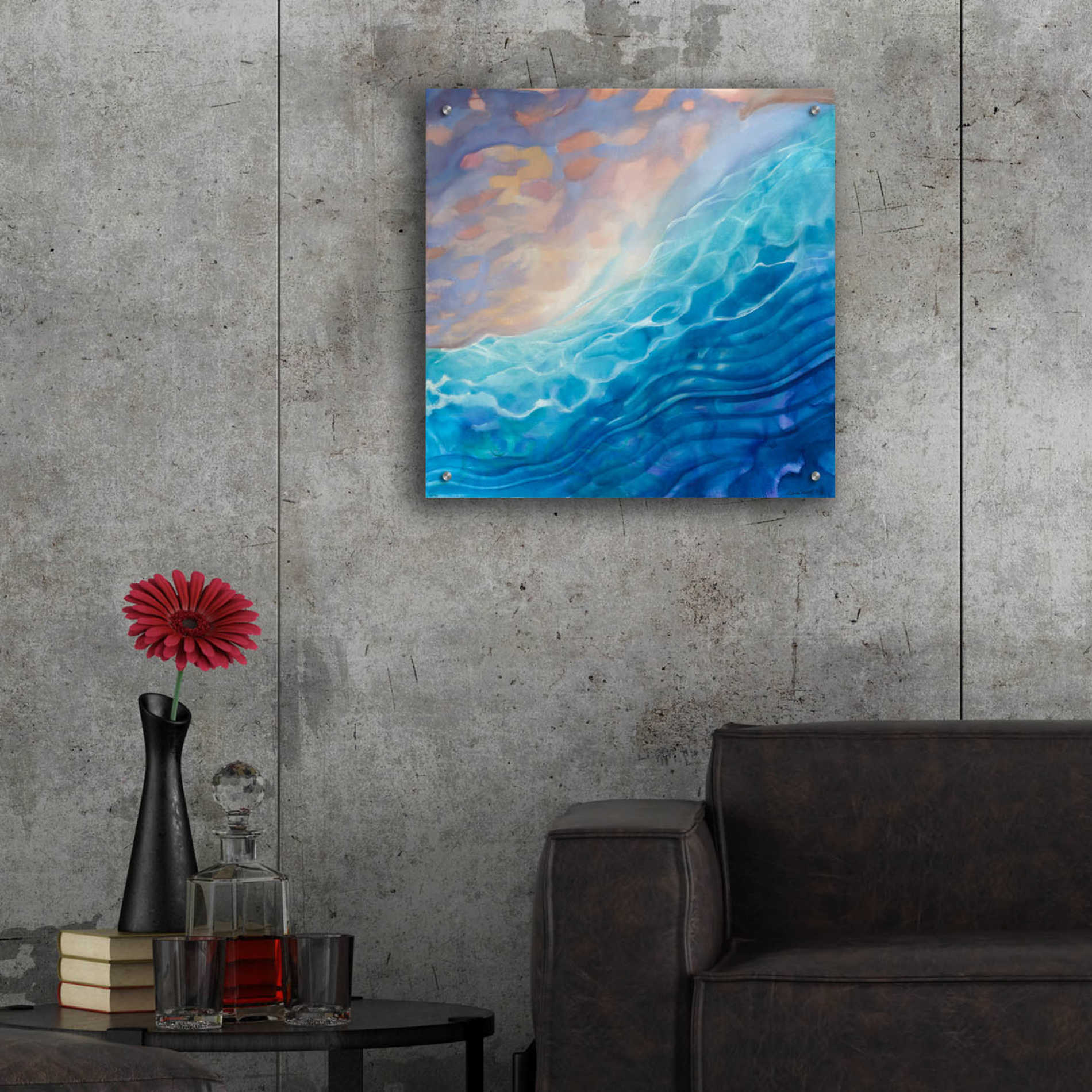 Epic Art 'Beachy Naples' by Louise Montillio Acrylic Glass Wall Art,24x24