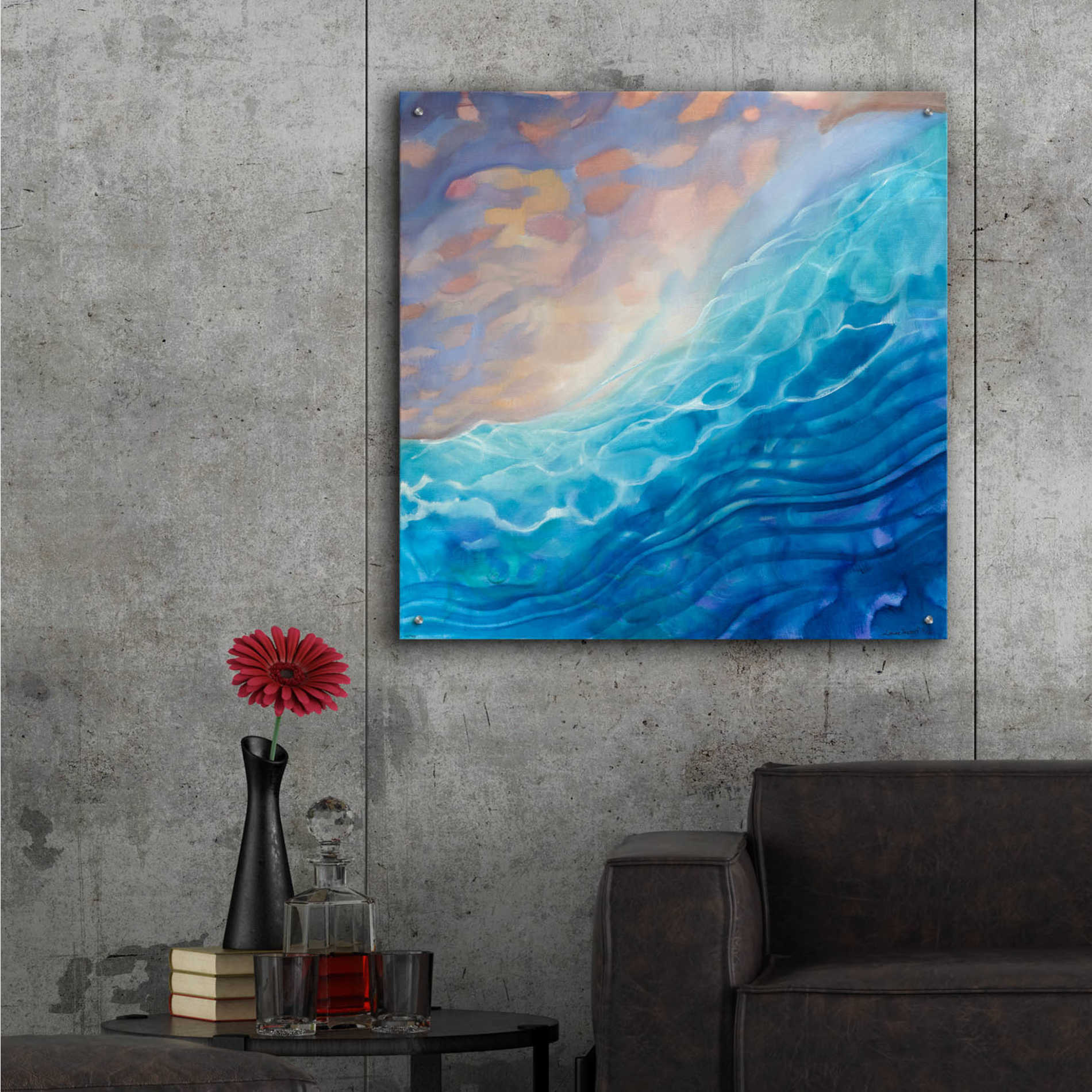 Epic Art 'Beachy Naples' by Louise Montillio Acrylic Glass Wall Art,36x36