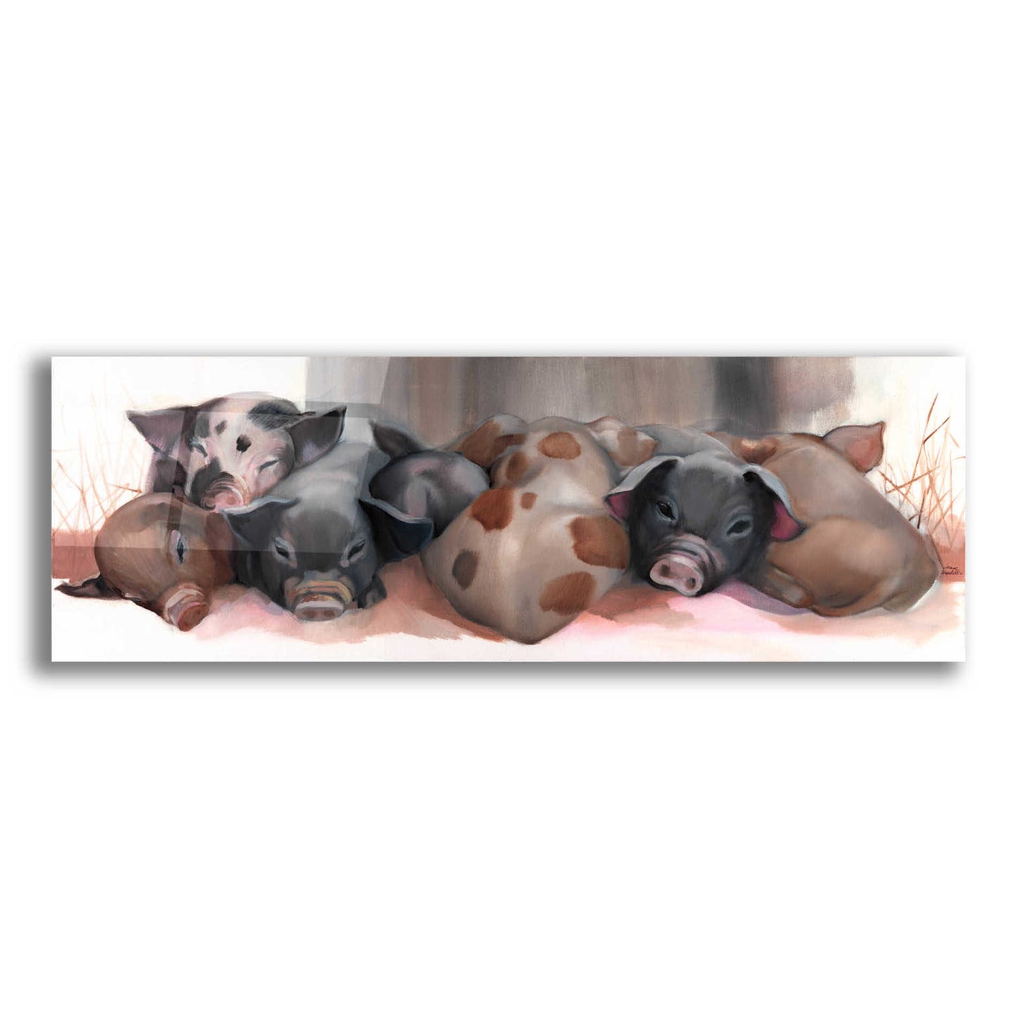 Epic Art 'Pig Pile' by Louise Montillio Acrylic Glass Wall Art