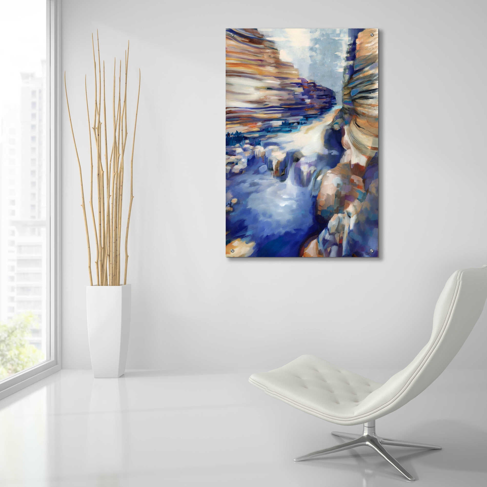 Epic Art 'Havasu Blue' by Louise Montillio Acrylic Glass Wall Art,24x36