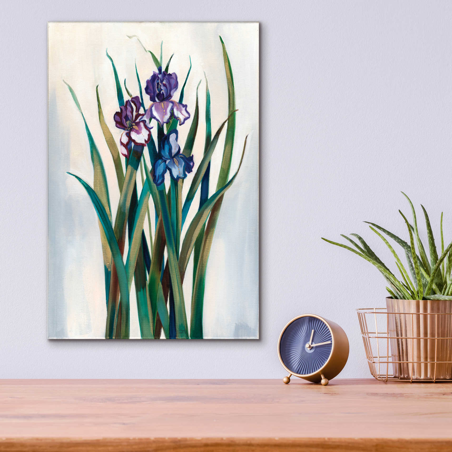 Epic Art 'Iris Jewels' by Louise Montillio Acrylic Glass Wall Art,12x16