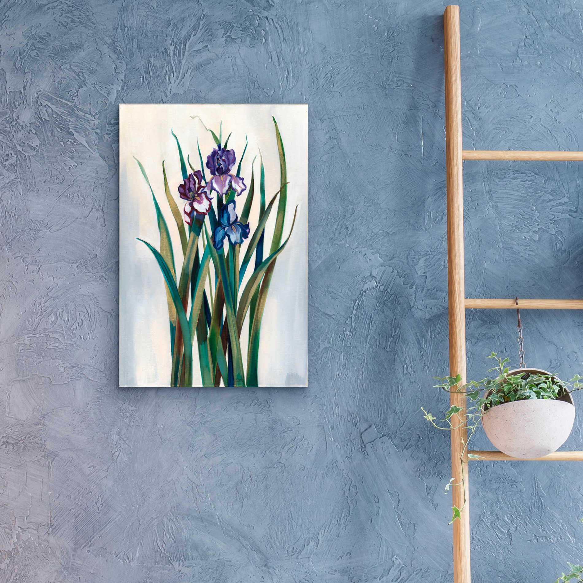 Epic Art 'Iris Jewels' by Louise Montillio Acrylic Glass Wall Art,16x24