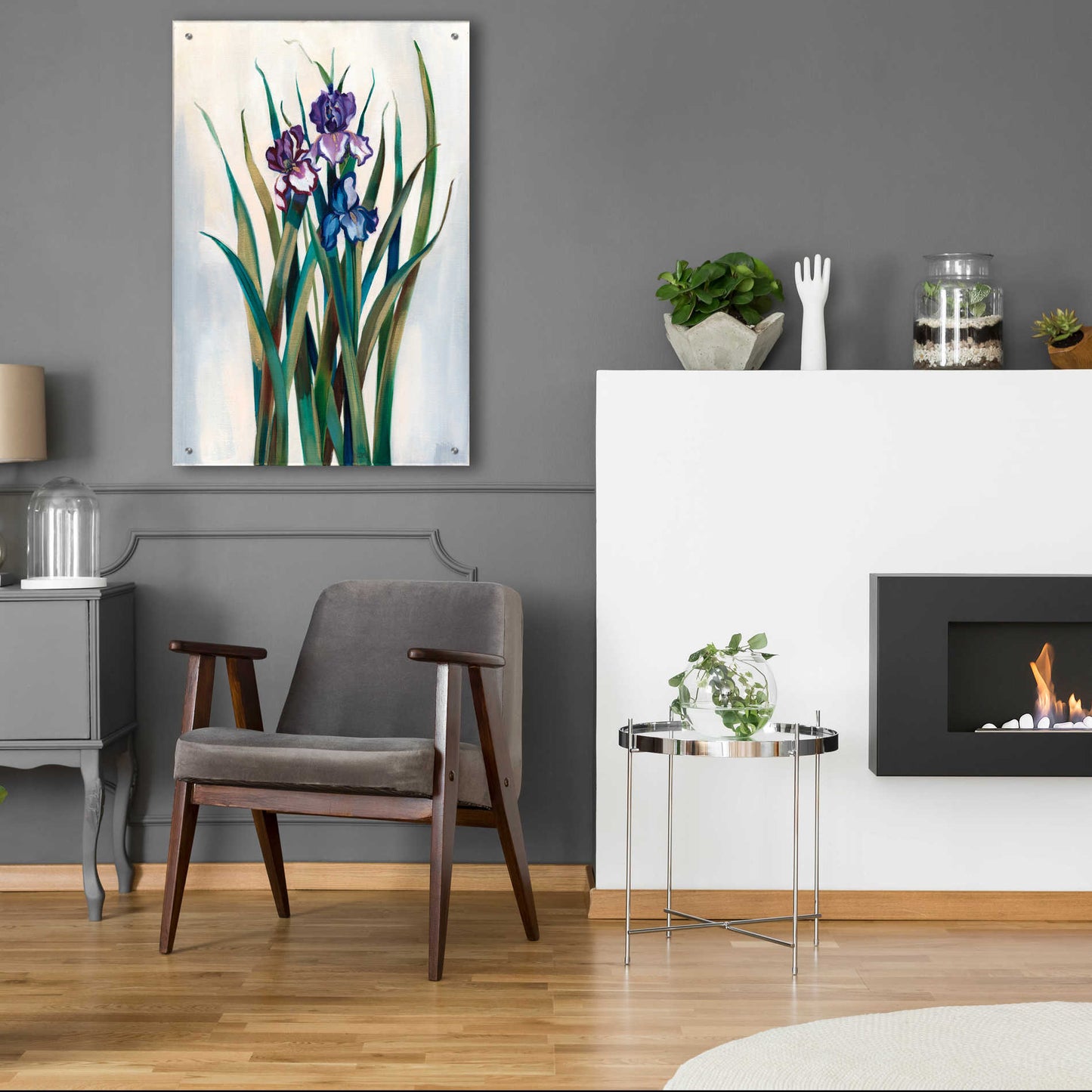 Epic Art 'Iris Jewels' by Louise Montillio Acrylic Glass Wall Art,24x36