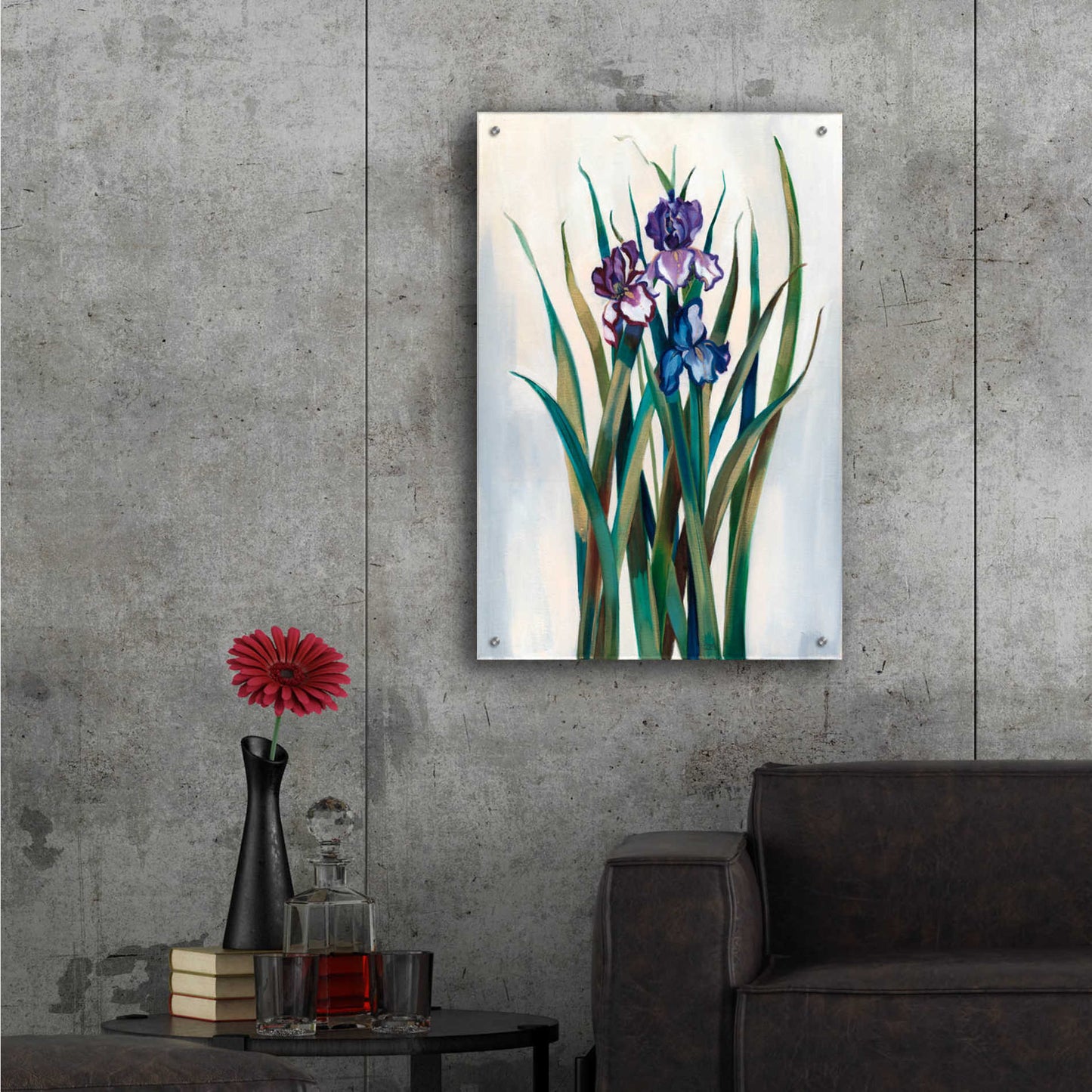 Epic Art 'Iris Jewels' by Louise Montillio Acrylic Glass Wall Art,24x36