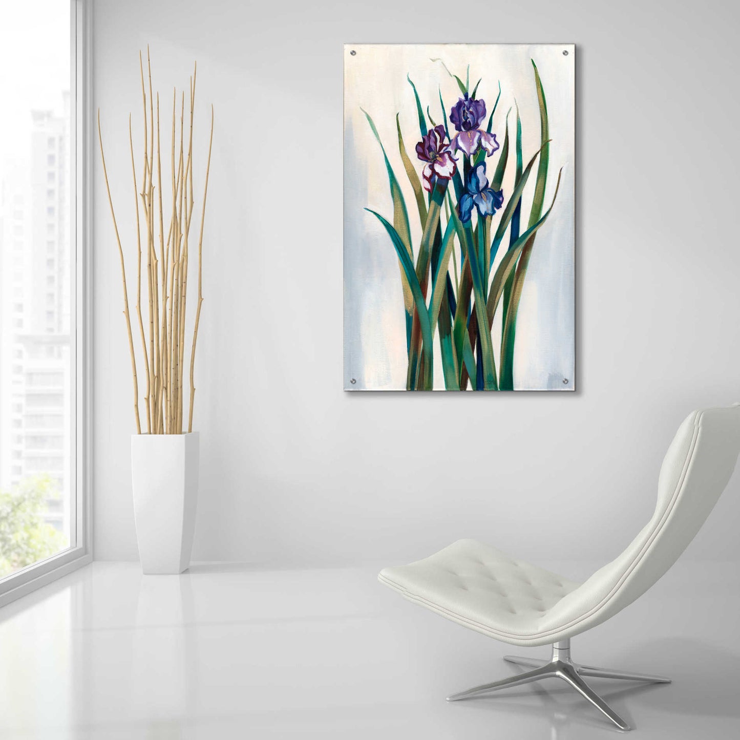 Epic Art 'Iris Jewels' by Louise Montillio Acrylic Glass Wall Art,24x36