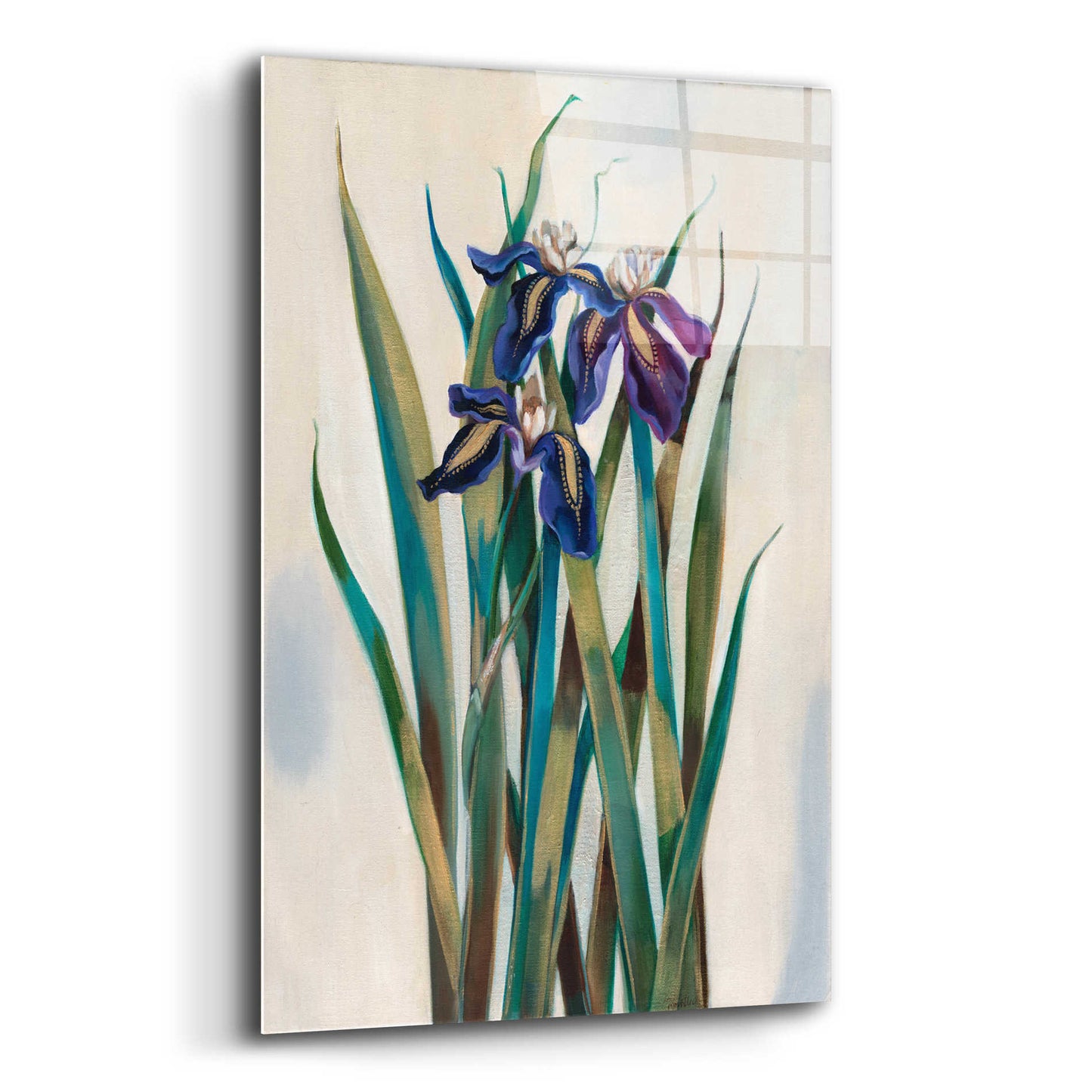 Epic Art 'Iris Inlay' by Louise Montillio Acrylic Glass Wall Art,12x16