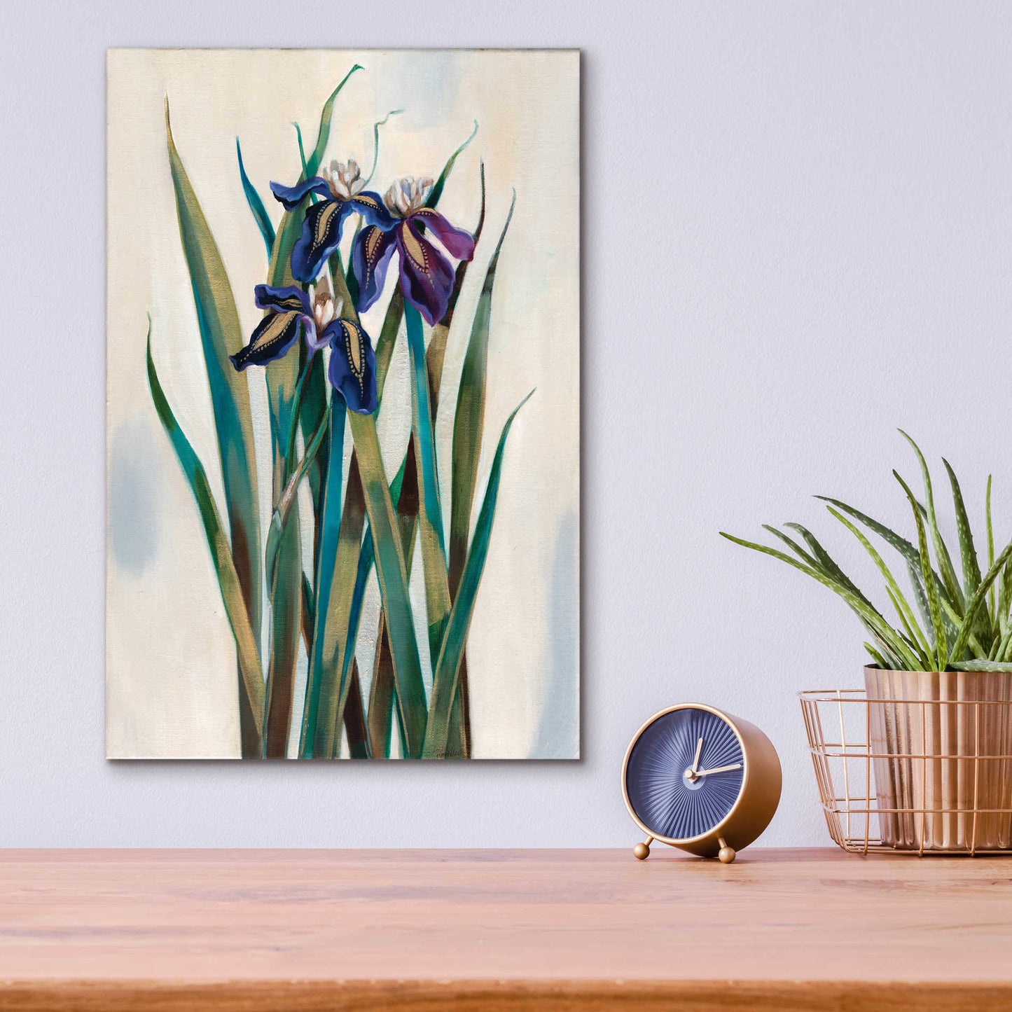 Epic Art 'Iris Inlay' by Louise Montillio Acrylic Glass Wall Art,12x16