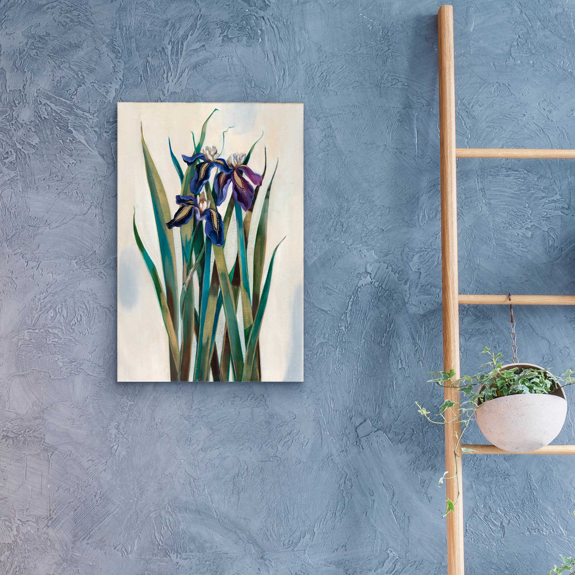 Epic Art 'Iris Inlay' by Louise Montillio Acrylic Glass Wall Art,16x24