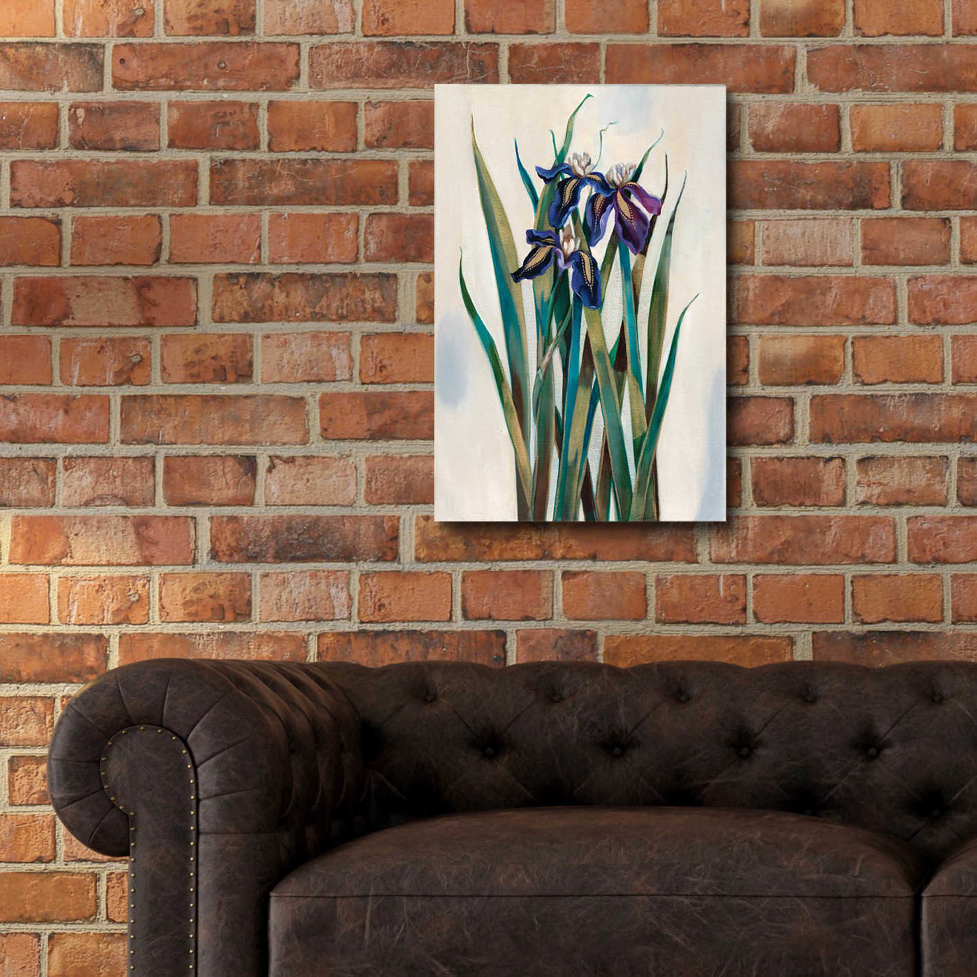 Epic Art 'Iris Inlay' by Louise Montillio Acrylic Glass Wall Art,16x24