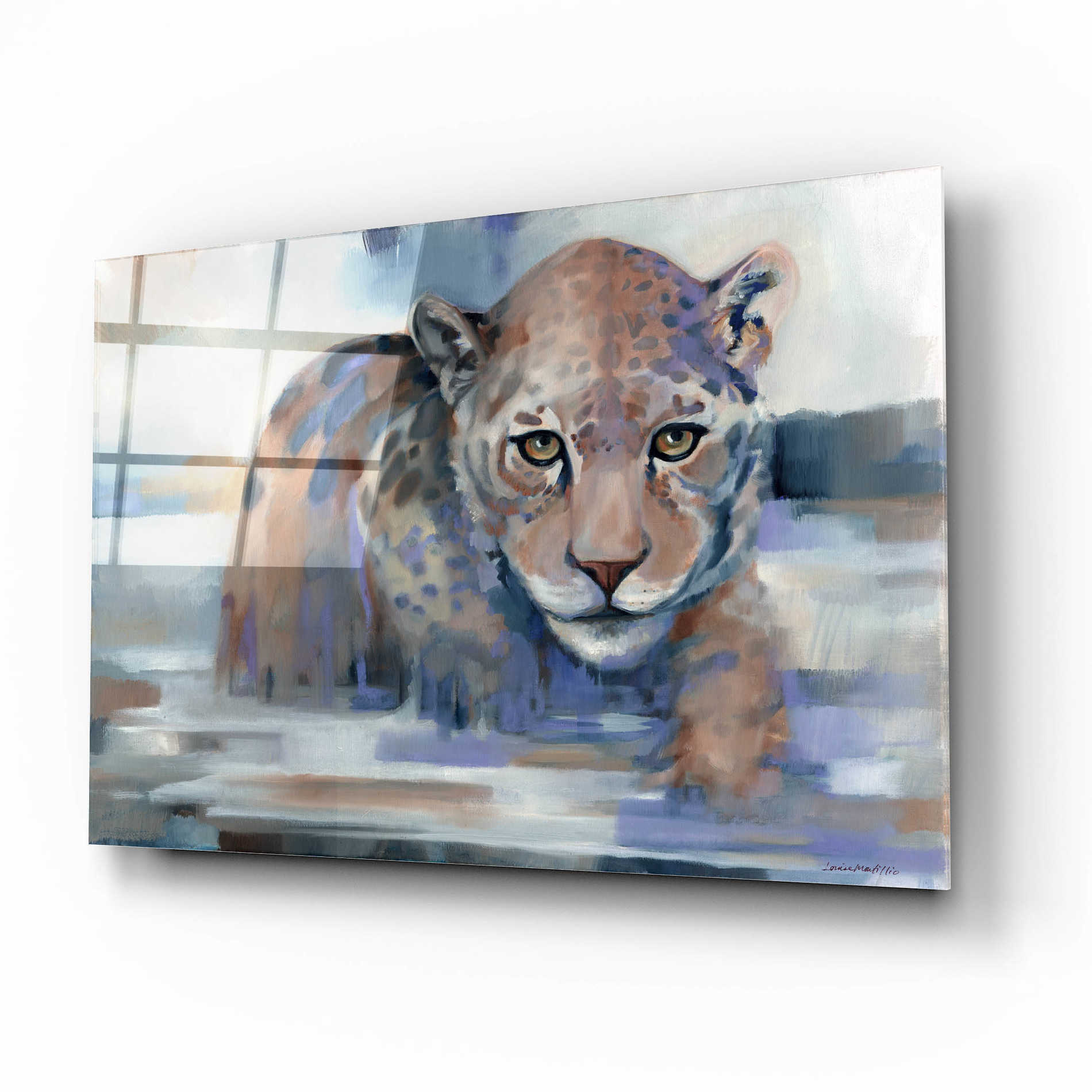 Epic Art 'Big Wet Kitty' by Louise Montillio Acrylic Glass Wall Art,16x12