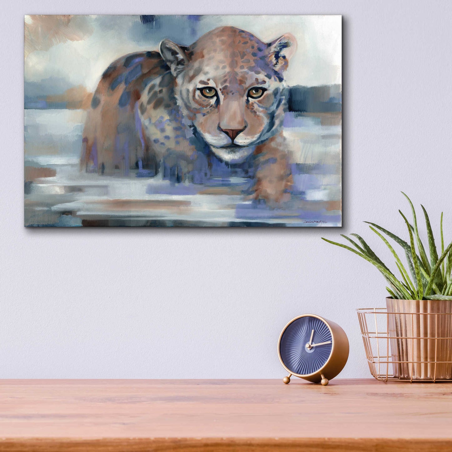 Epic Art 'Big Wet Kitty' by Louise Montillio Acrylic Glass Wall Art,16x12