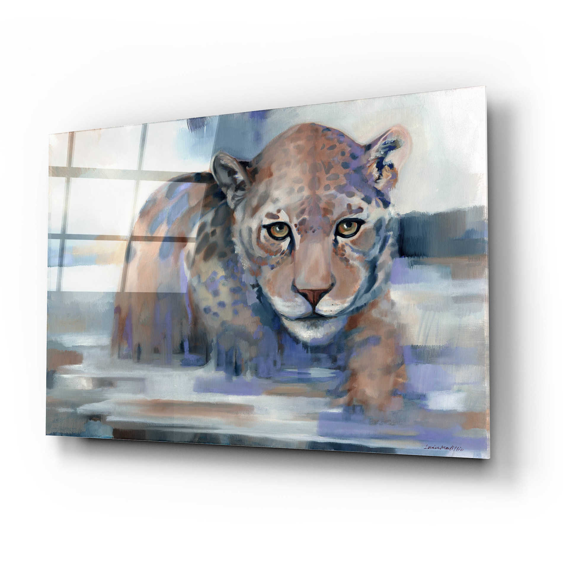 Epic Art 'Big Wet Kitty' by Louise Montillio Acrylic Glass Wall Art,24x16