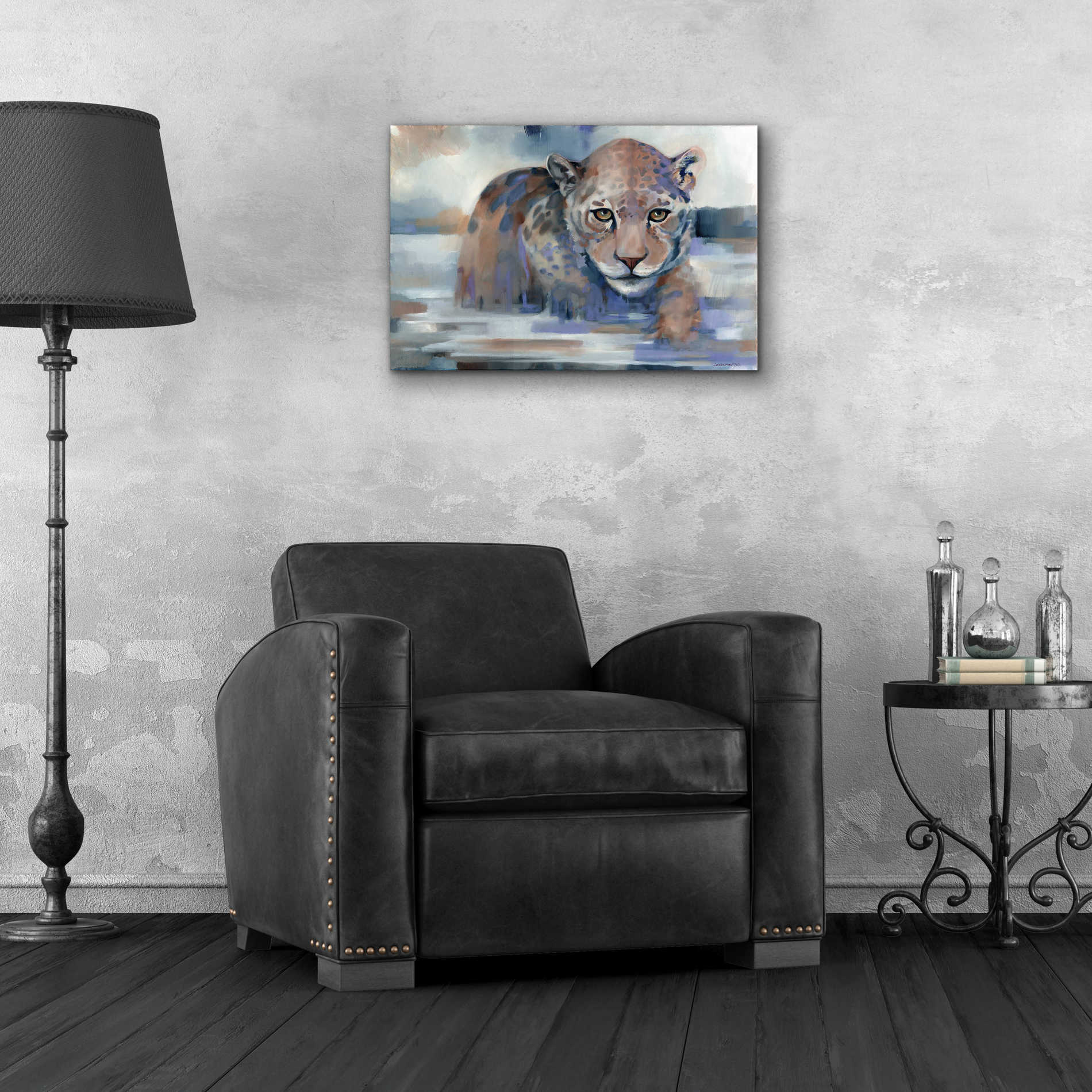 Epic Art 'Big Wet Kitty' by Louise Montillio Acrylic Glass Wall Art,24x16