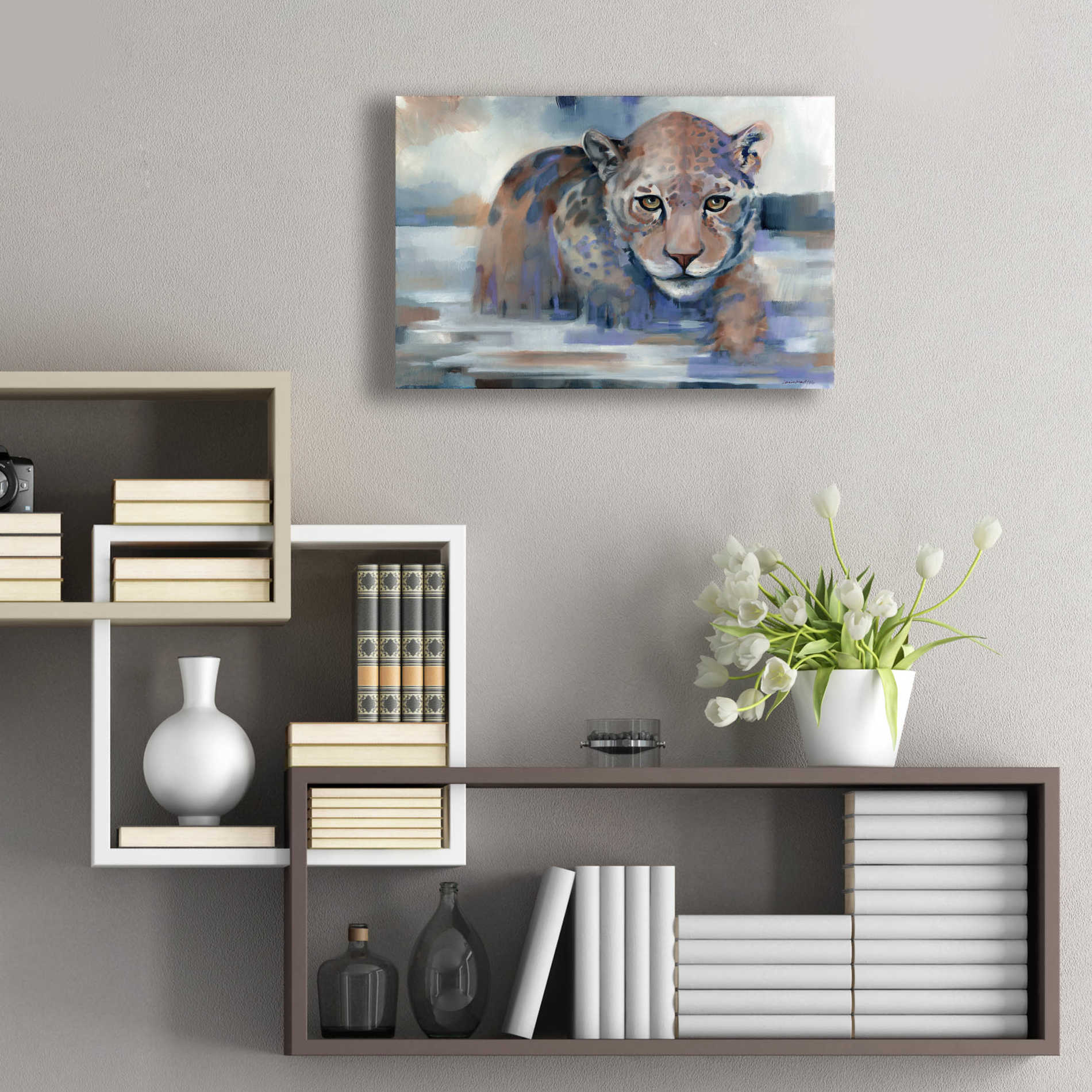 Epic Art 'Big Wet Kitty' by Louise Montillio Acrylic Glass Wall Art,24x16