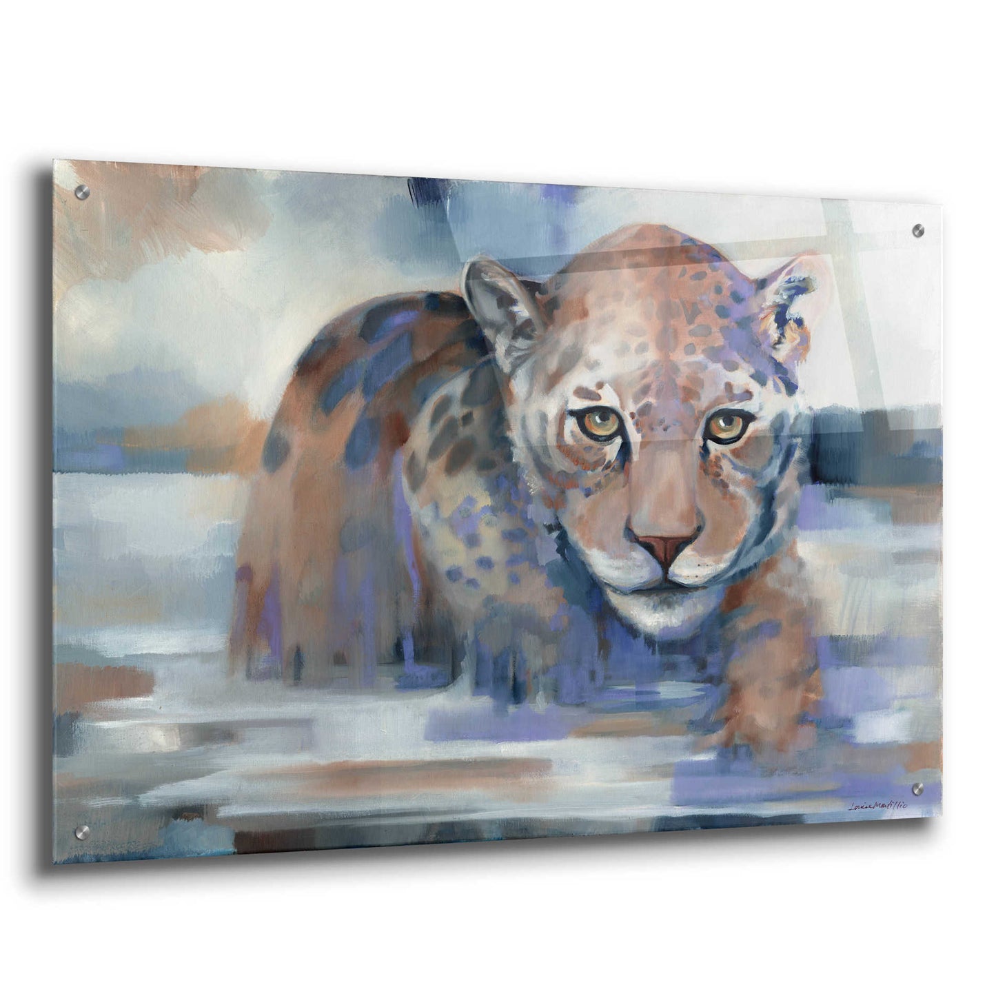 Epic Art 'Big Wet Kitty' by Louise Montillio Acrylic Glass Wall Art,36x24