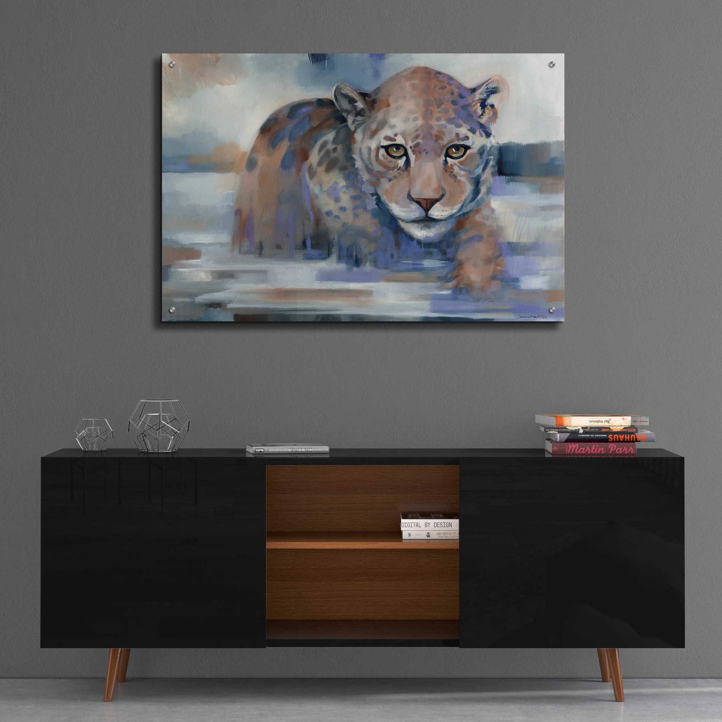 Epic Art 'Big Wet Kitty' by Louise Montillio Acrylic Glass Wall Art,36x24