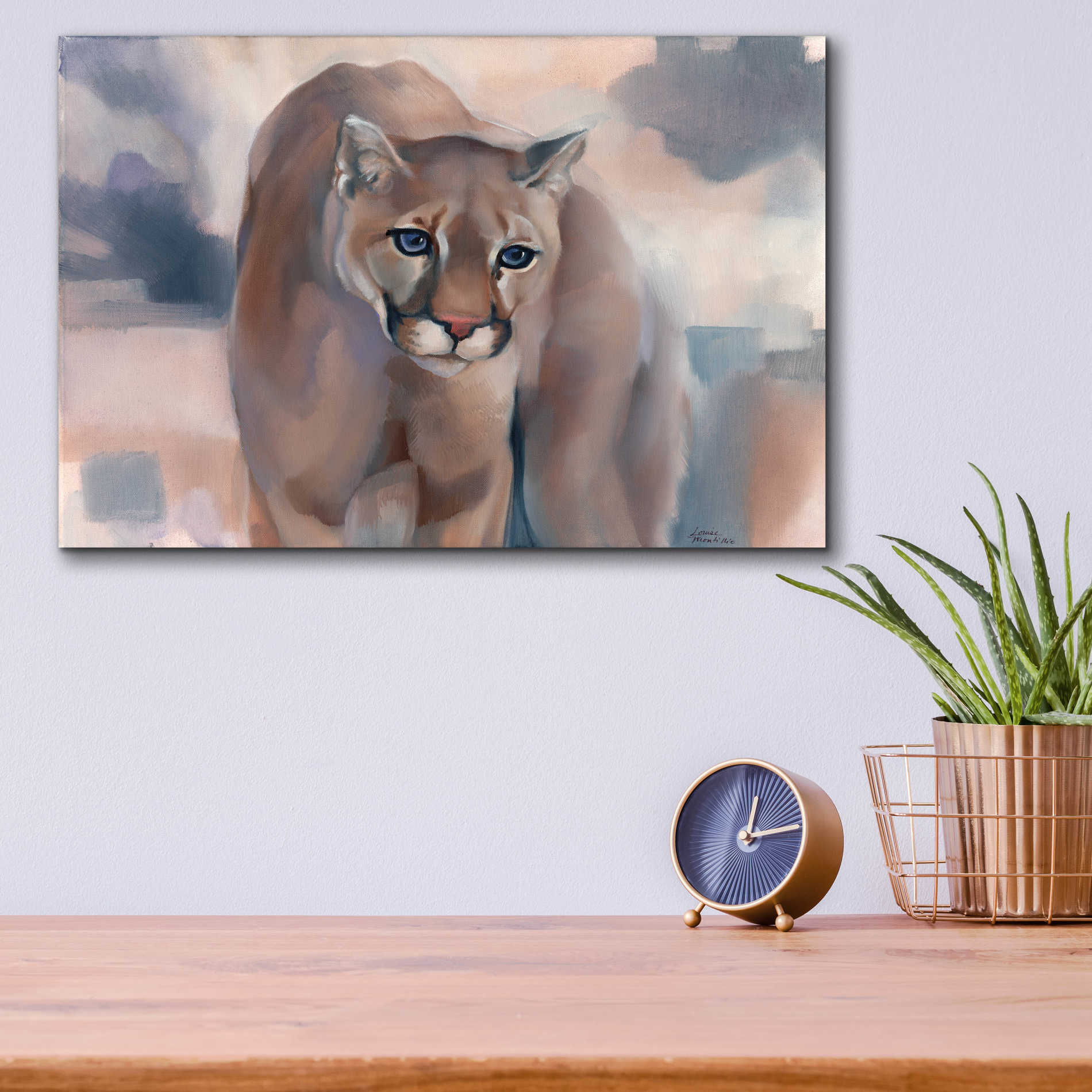 Epic Art 'Big Soft Kitty' by Louise Montillio Acrylic Glass Wall Art,16x12