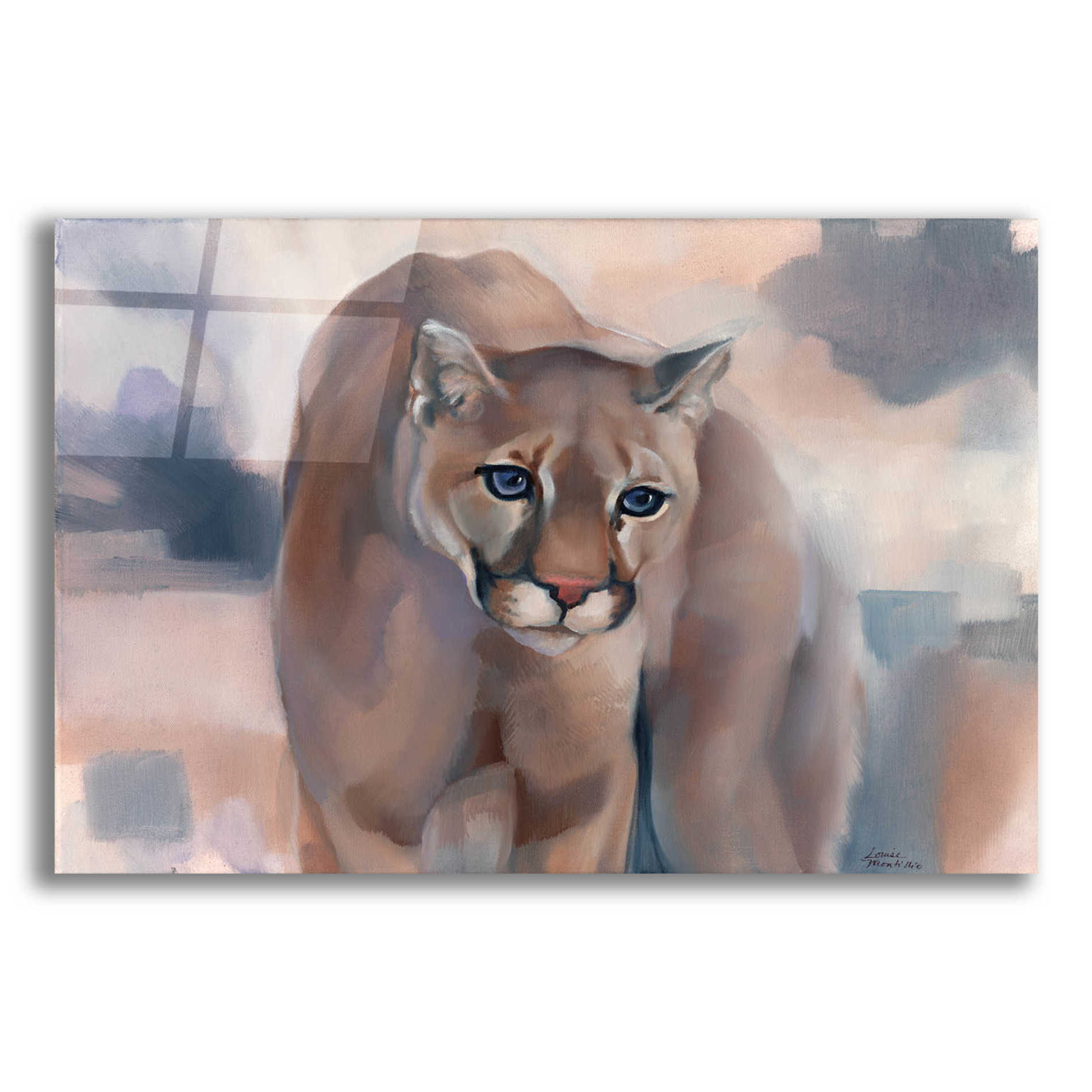 Epic Art 'Big Soft Kitty' by Louise Montillio Acrylic Glass Wall Art,16x12