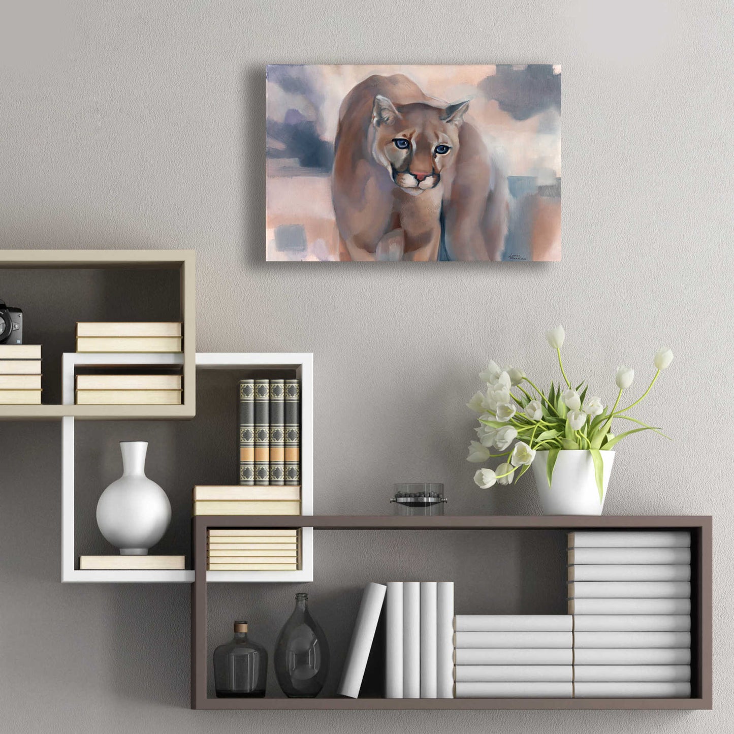 Epic Art 'Big Soft Kitty' by Louise Montillio Acrylic Glass Wall Art,24x16