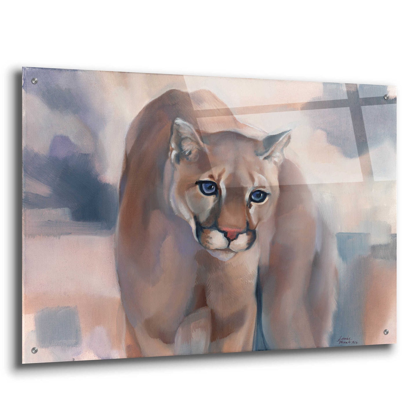 Epic Art 'Big Soft Kitty' by Louise Montillio Acrylic Glass Wall Art,36x24