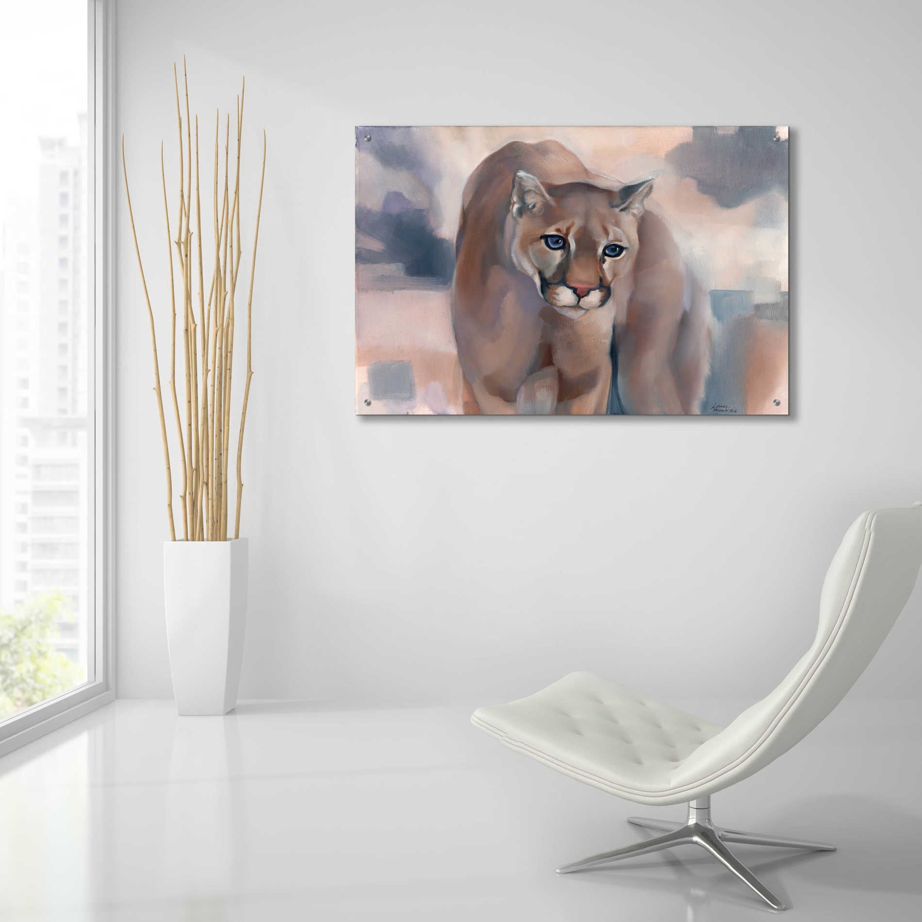 Epic Art 'Big Soft Kitty' by Louise Montillio Acrylic Glass Wall Art,36x24