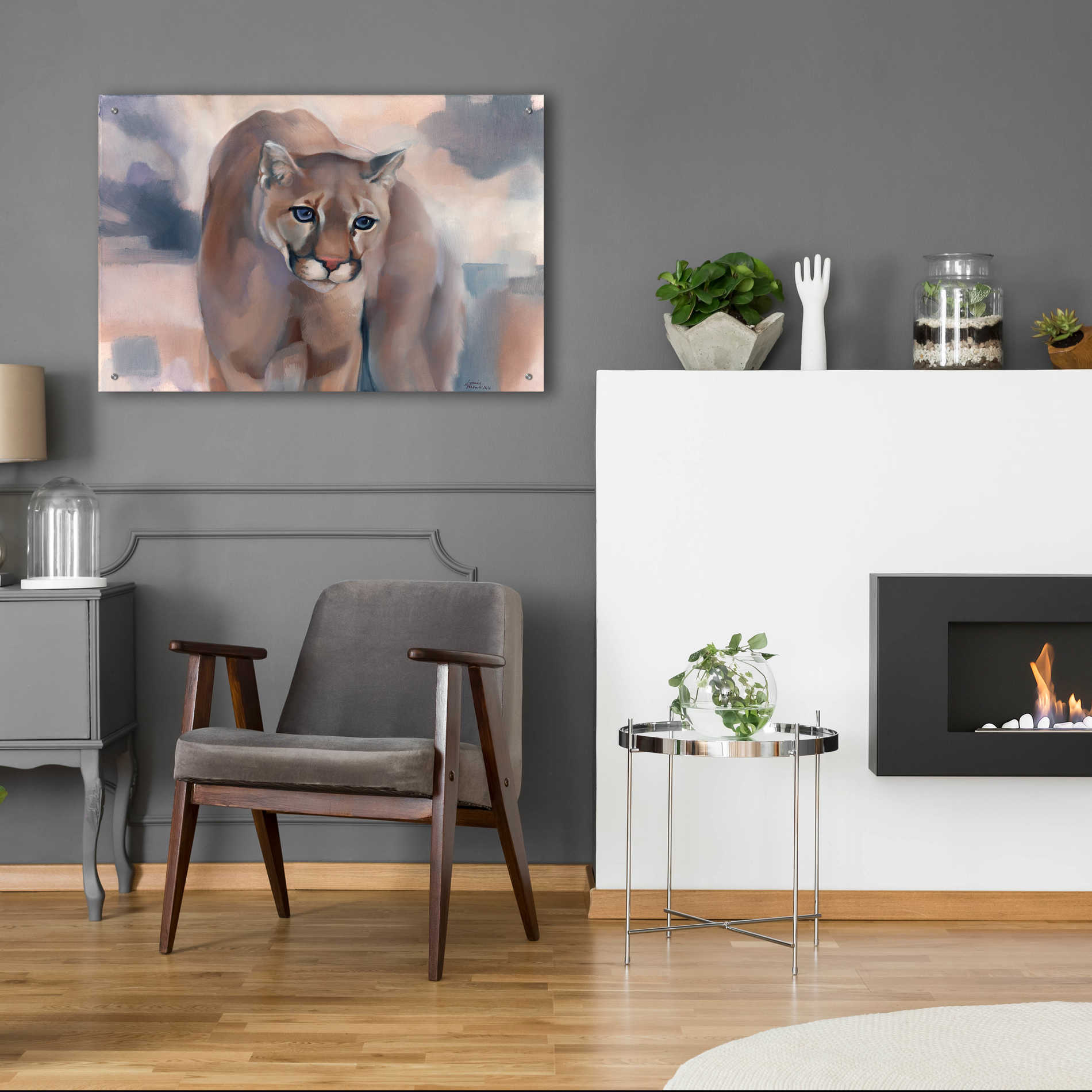 Epic Art 'Big Soft Kitty' by Louise Montillio Acrylic Glass Wall Art,36x24