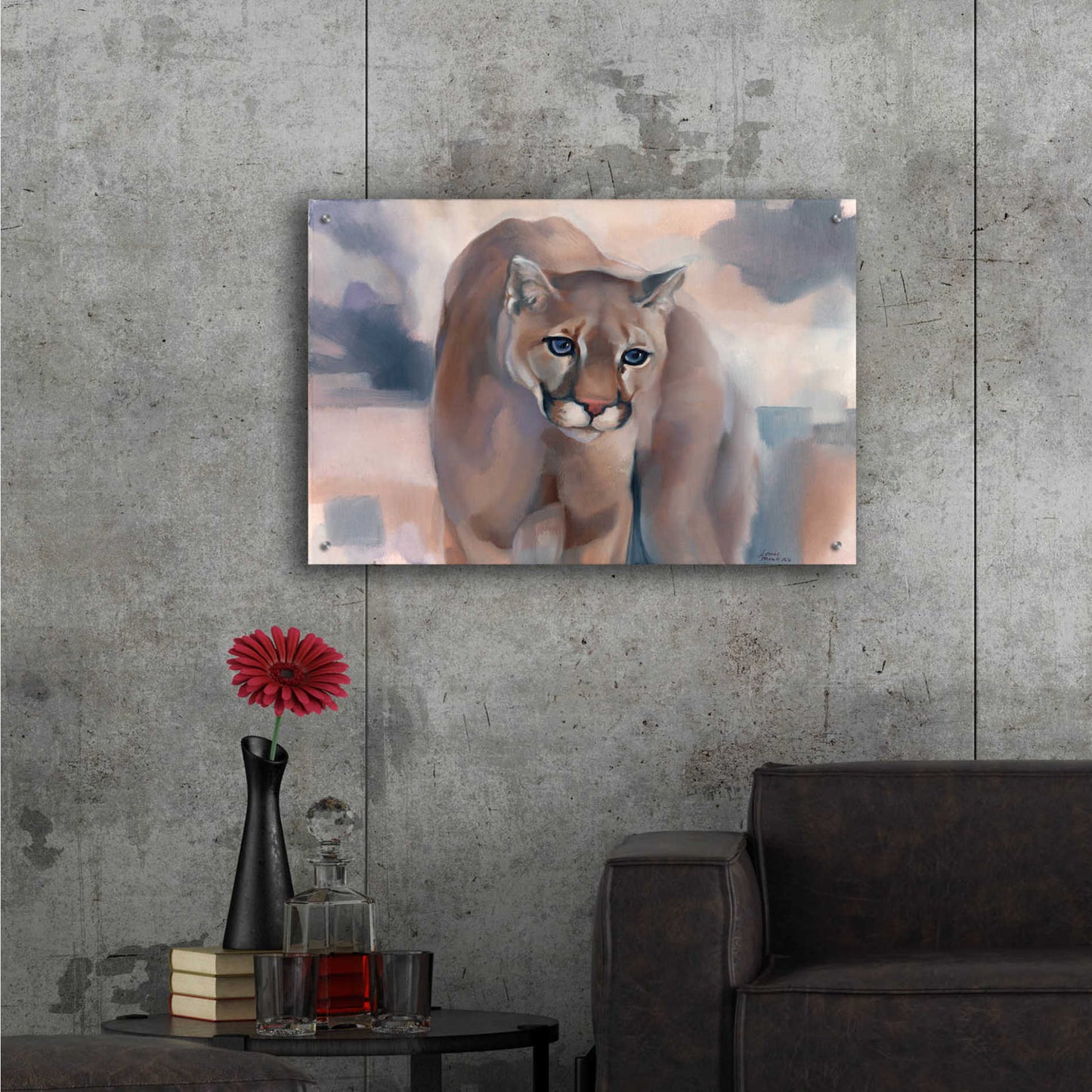 Epic Art 'Big Soft Kitty' by Louise Montillio Acrylic Glass Wall Art,36x24