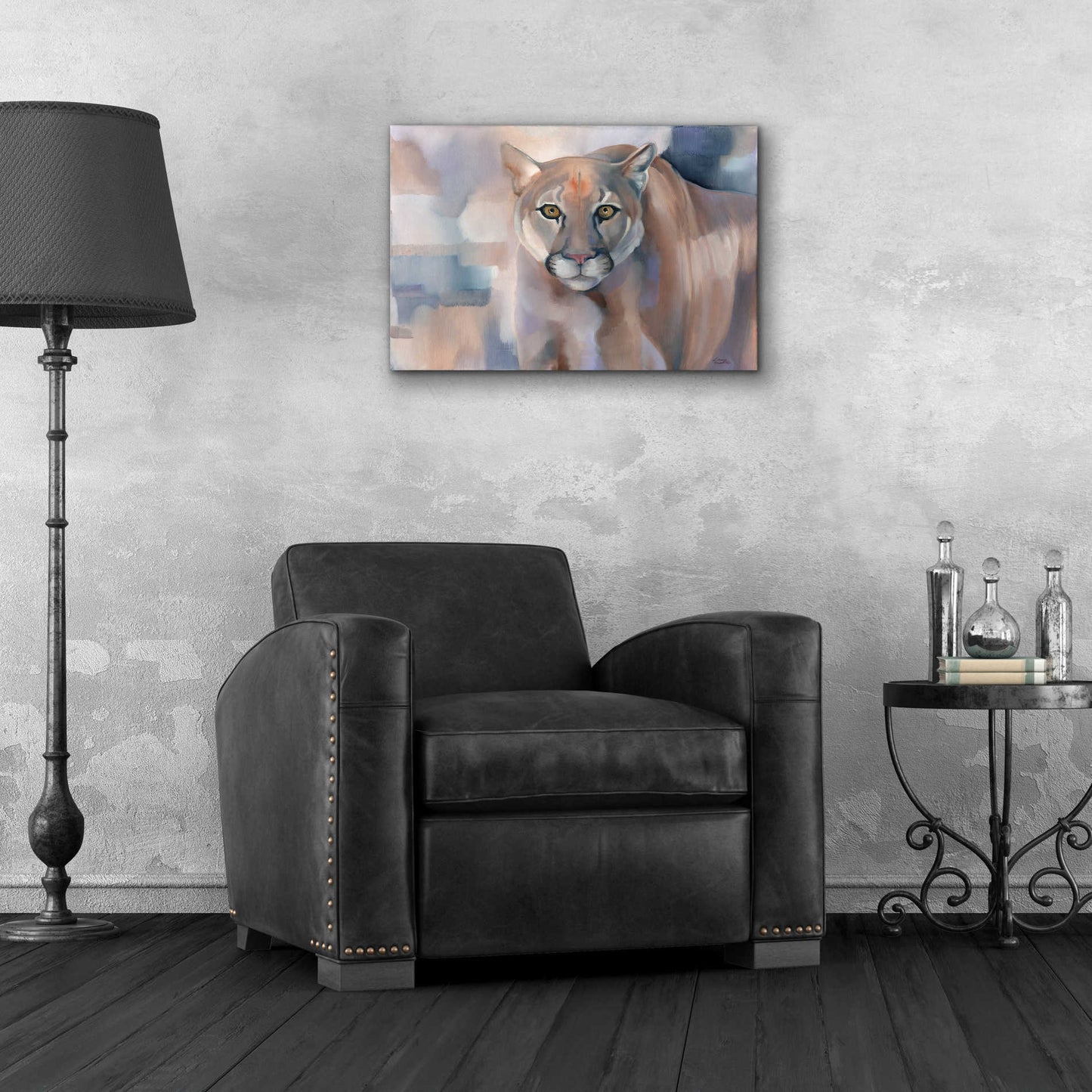 Epic Art 'Big King Kitty' by Louise Montillio Acrylic Glass Wall Art,24x16