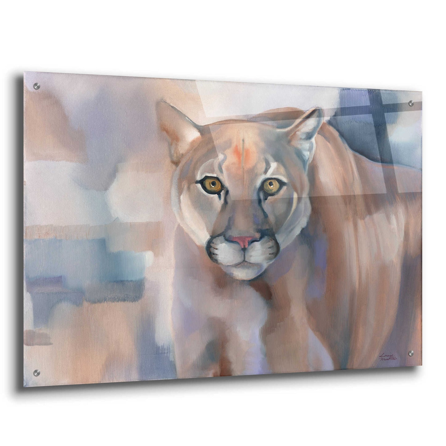 Epic Art 'Big King Kitty' by Louise Montillio Acrylic Glass Wall Art,36x24