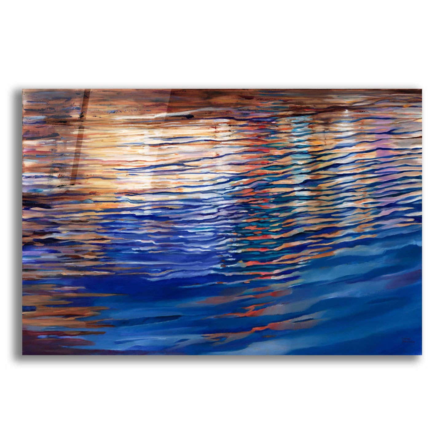 Epic Art 'Dockside Waterlight' by Louise Montillio Acrylic Glass Wall Art,16x12