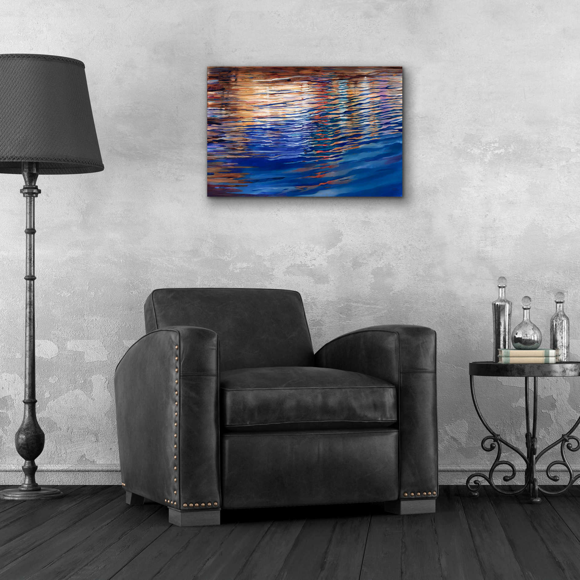 Epic Art 'Dockside Waterlight' by Louise Montillio Acrylic Glass Wall Art,24x16