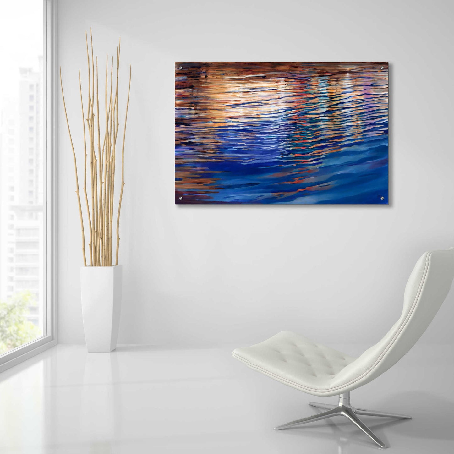 Epic Art 'Dockside Waterlight' by Louise Montillio Acrylic Glass Wall Art,36x24