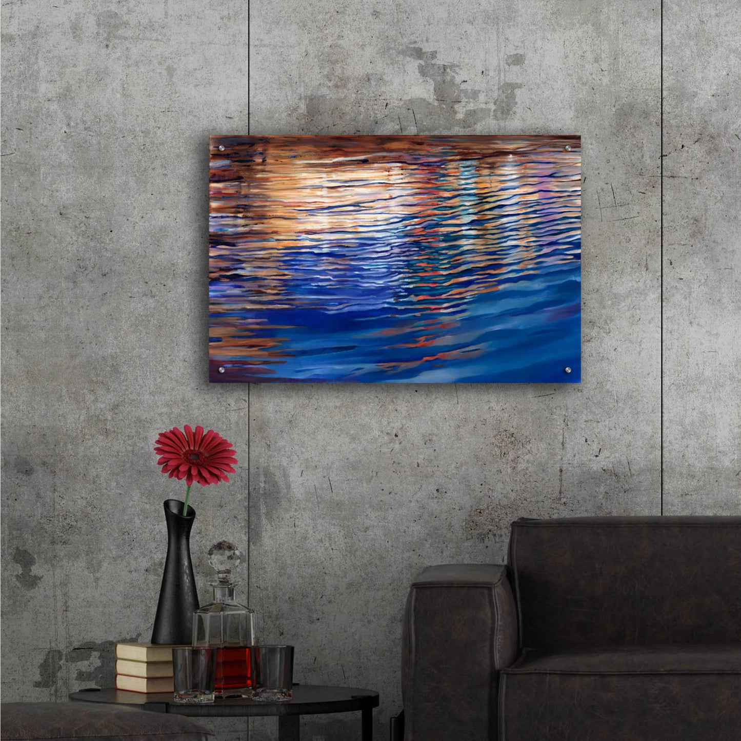 Epic Art 'Dockside Waterlight' by Louise Montillio Acrylic Glass Wall Art,36x24