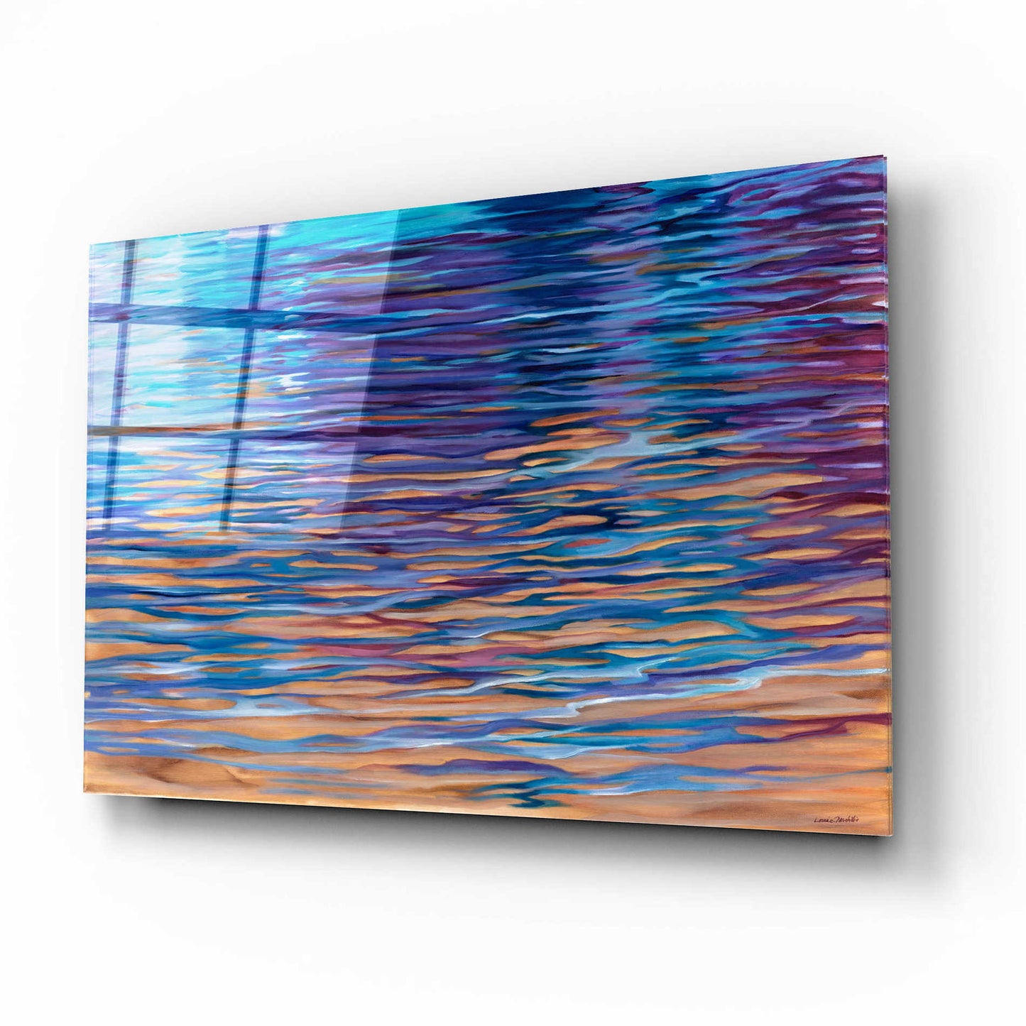 Epic Art 'Beachside Waterlight' by Louise Montillio Acrylic Glass Wall Art,16x12