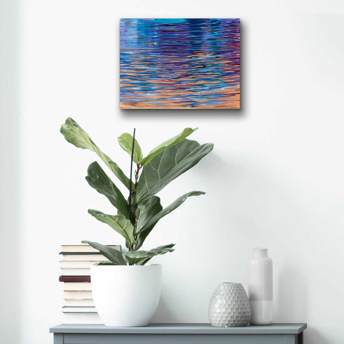 Epic Art 'Beachside Waterlight' by Louise Montillio Acrylic Glass Wall Art,16x12