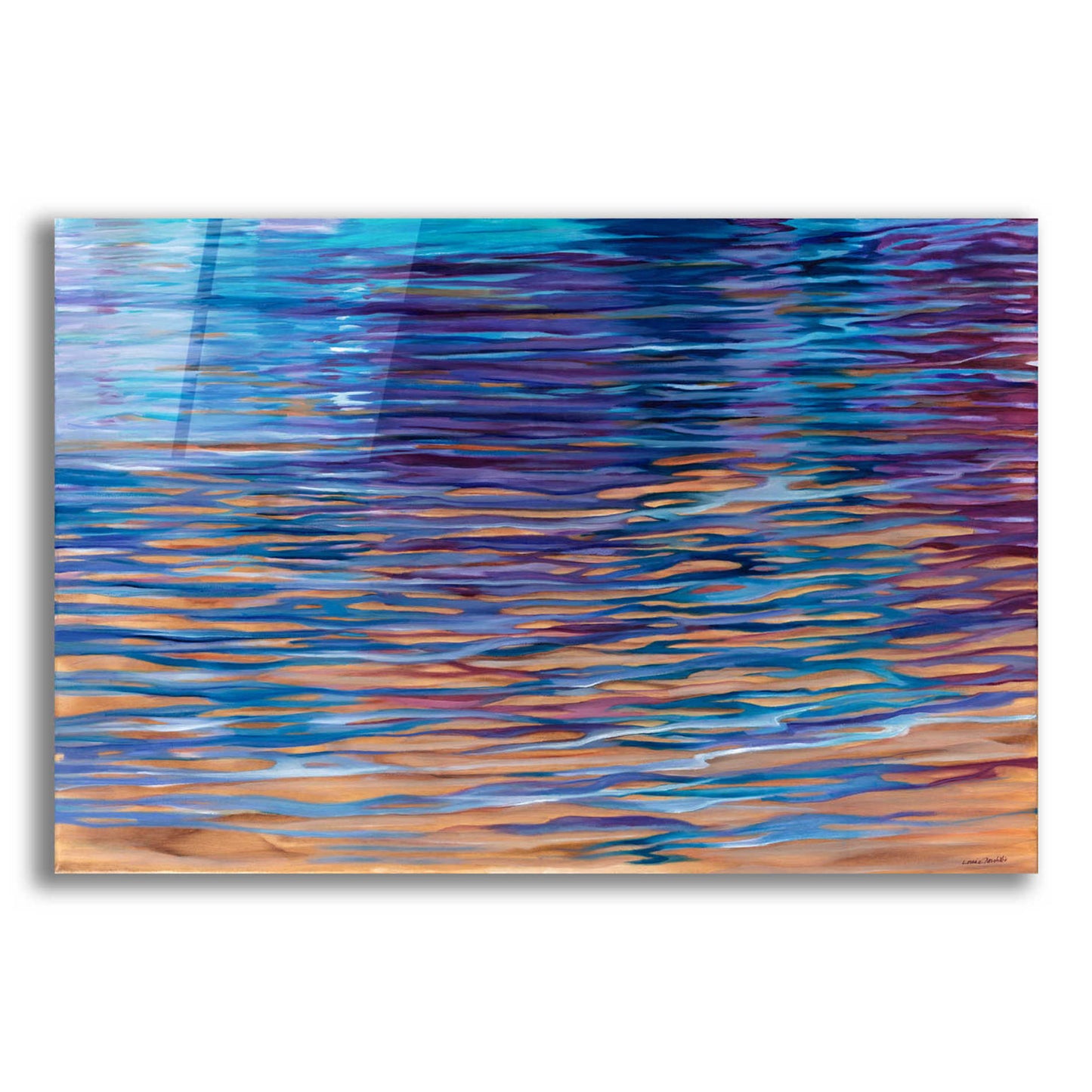 Epic Art 'Beachside Waterlight' by Louise Montillio Acrylic Glass Wall Art,16x12