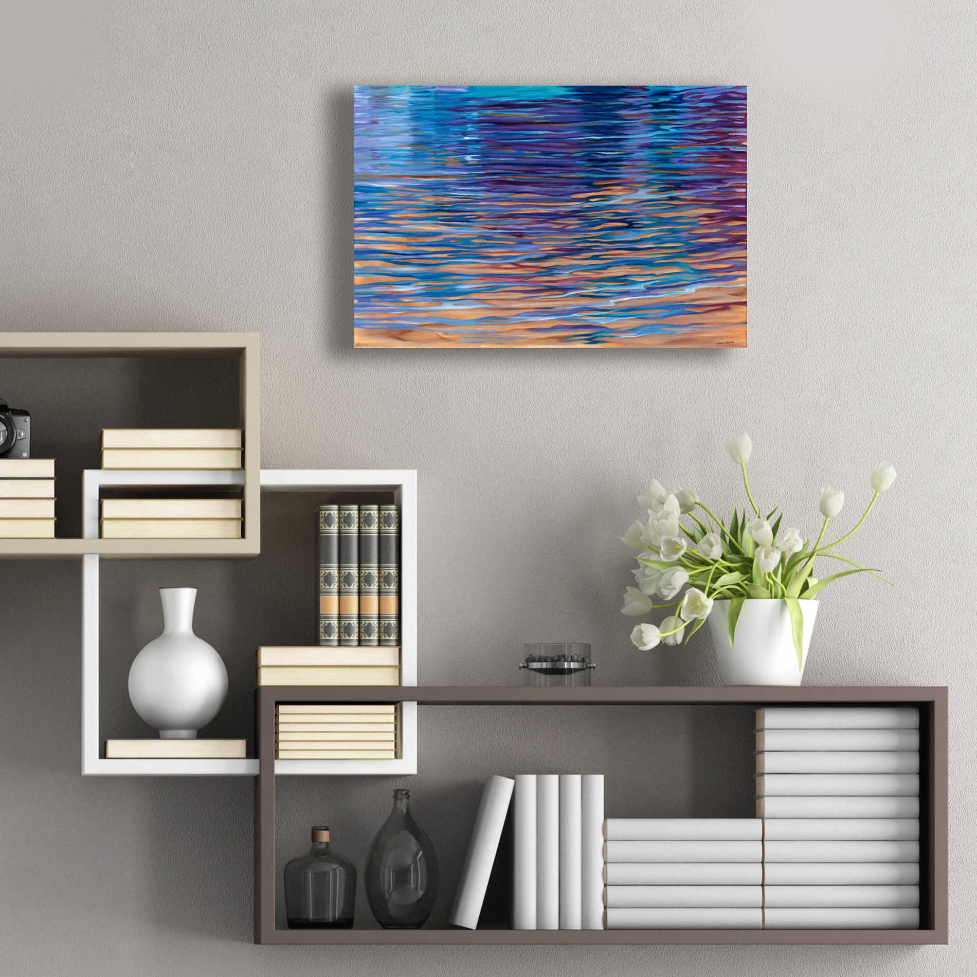 Epic Art 'Beachside Waterlight' by Louise Montillio Acrylic Glass Wall Art,24x16