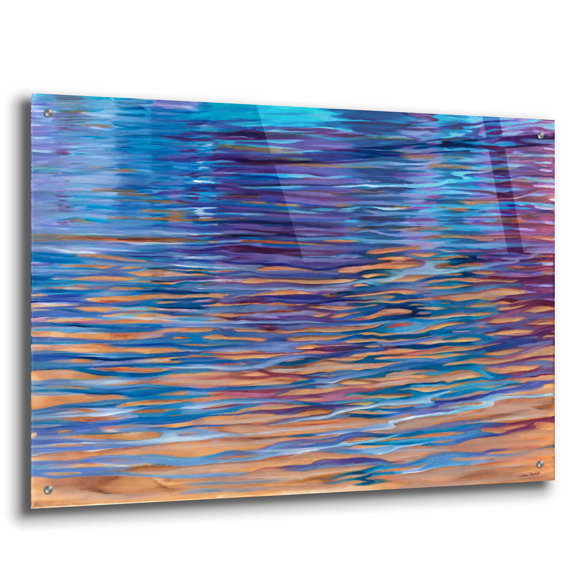 Epic Art 'Beachside Waterlight' by Louise Montillio Acrylic Glass Wall Art,36x24