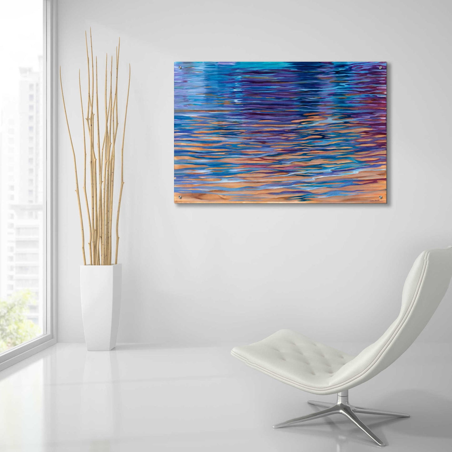 Epic Art 'Beachside Waterlight' by Louise Montillio Acrylic Glass Wall Art,36x24