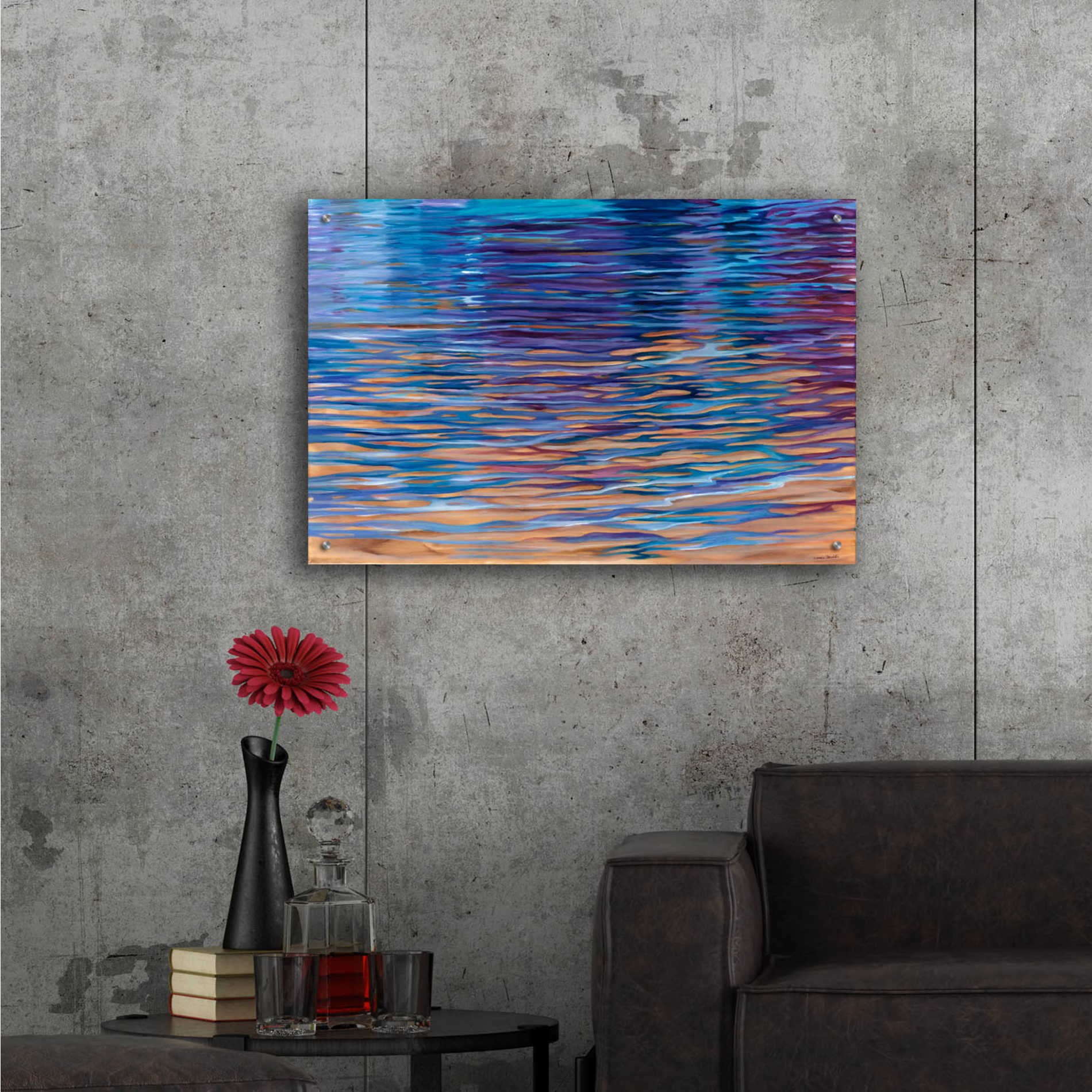 Epic Art 'Beachside Waterlight' by Louise Montillio Acrylic Glass Wall Art,36x24