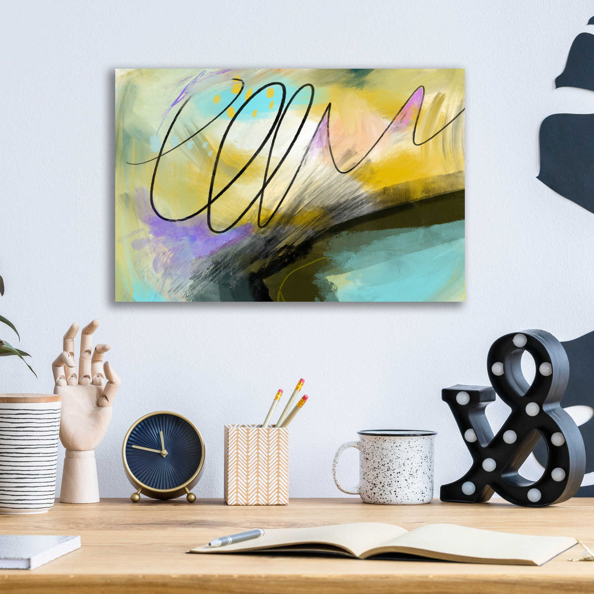 Epic Art 'Mumble' by Delores Naskrent, Acrylic Glass Wall Art,16x12